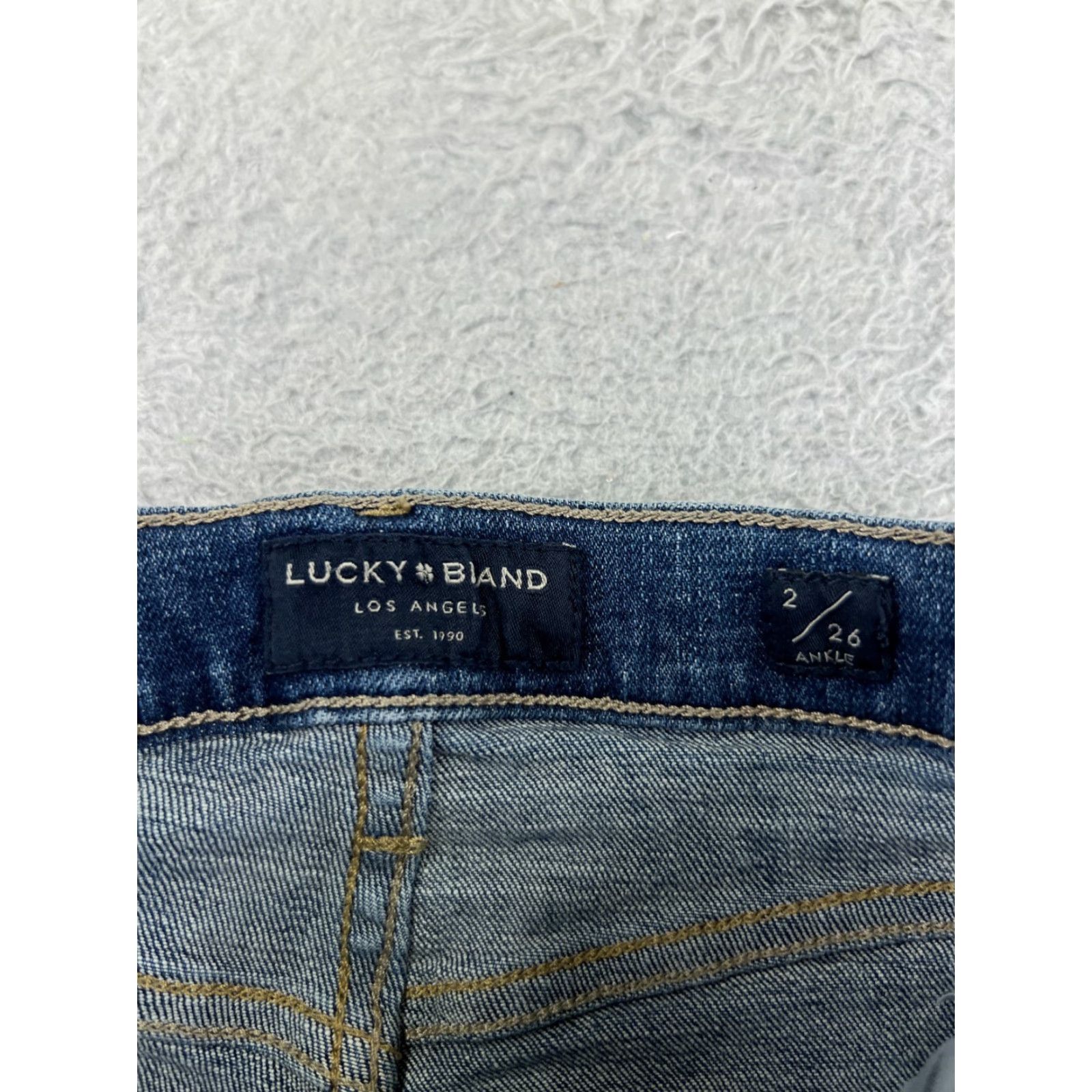 Lucky Brand Lucky Brand Jeans Women 2 Blue Denim Ankle Skinny Distressed Raw Hem Taper Size 26" / US 2 / IT 38 - 3 Thumbnail