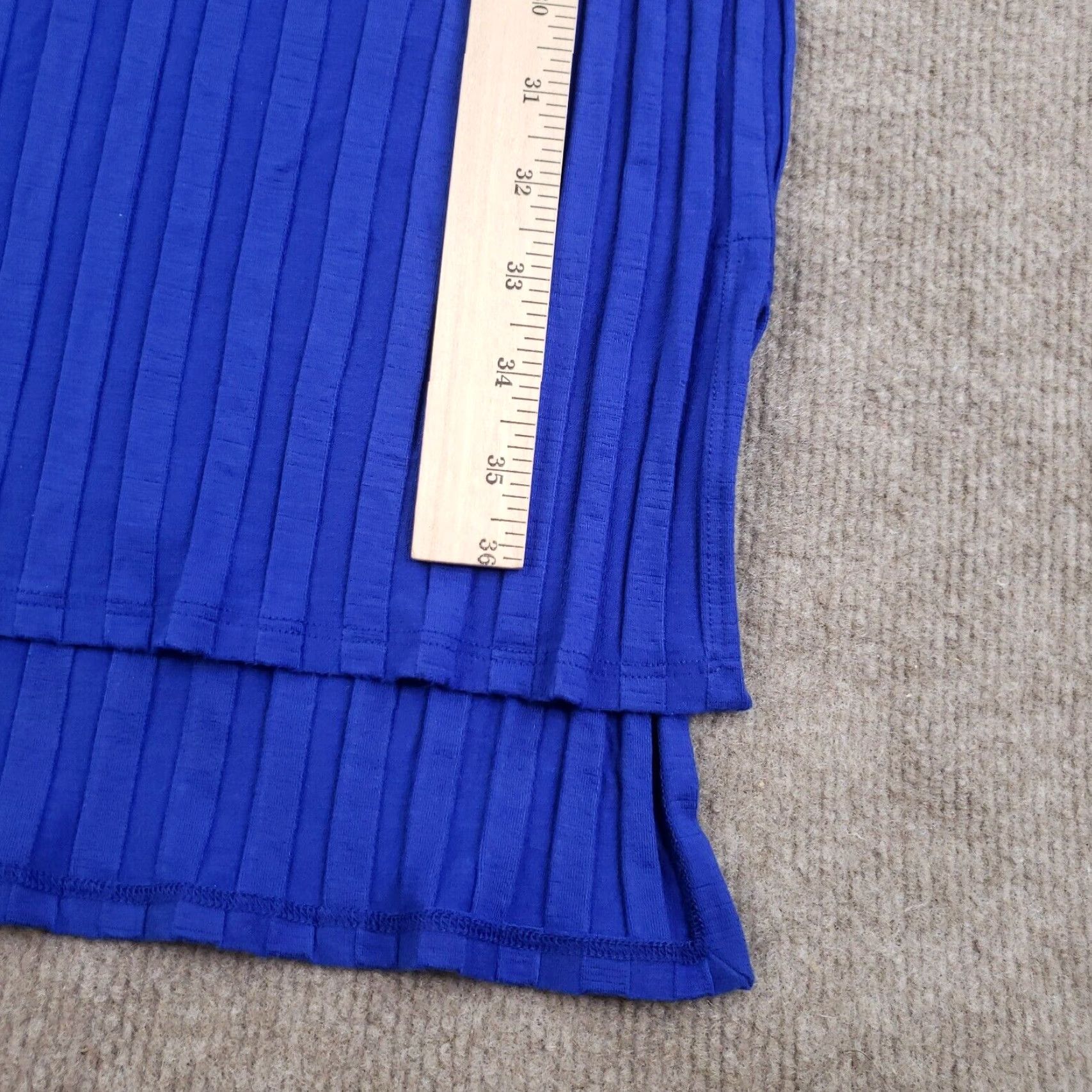 Eileen Fisher Eileen Fisher Shift Dress Womens XXS Blue Midi Casual Ribbed Stretch Tee Size XXS / US 00 / IT 34 - 4 Thumbnail