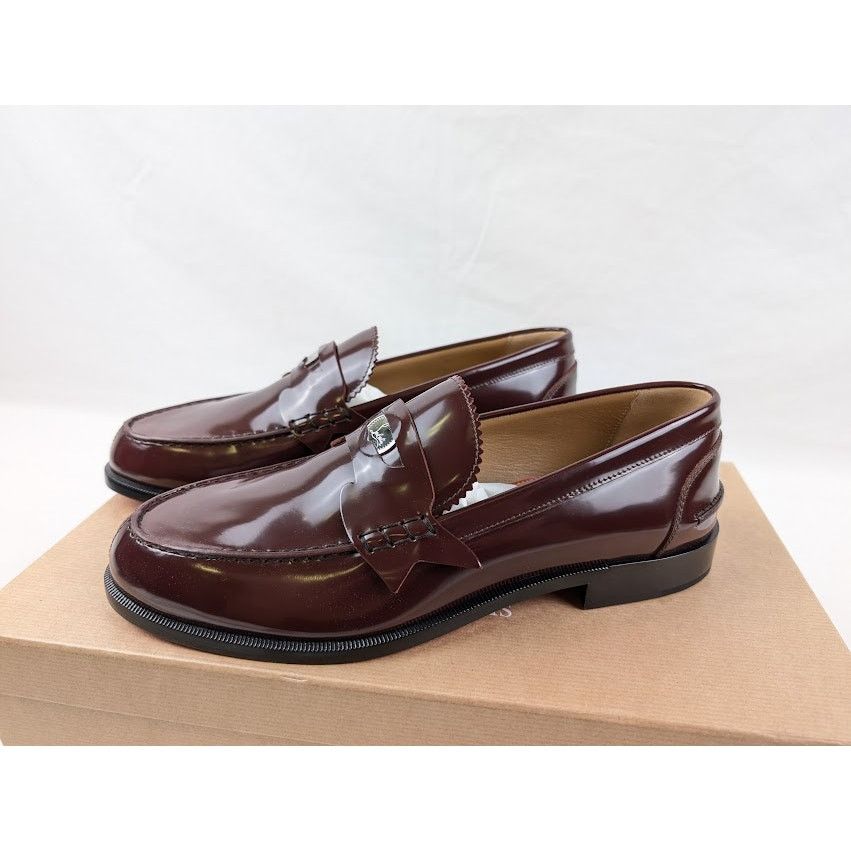 Christian Louboutin o1rshd1 Penny Flat Shoes in Bordeaux Size US 8 / EU 41 - 3 Thumbnail