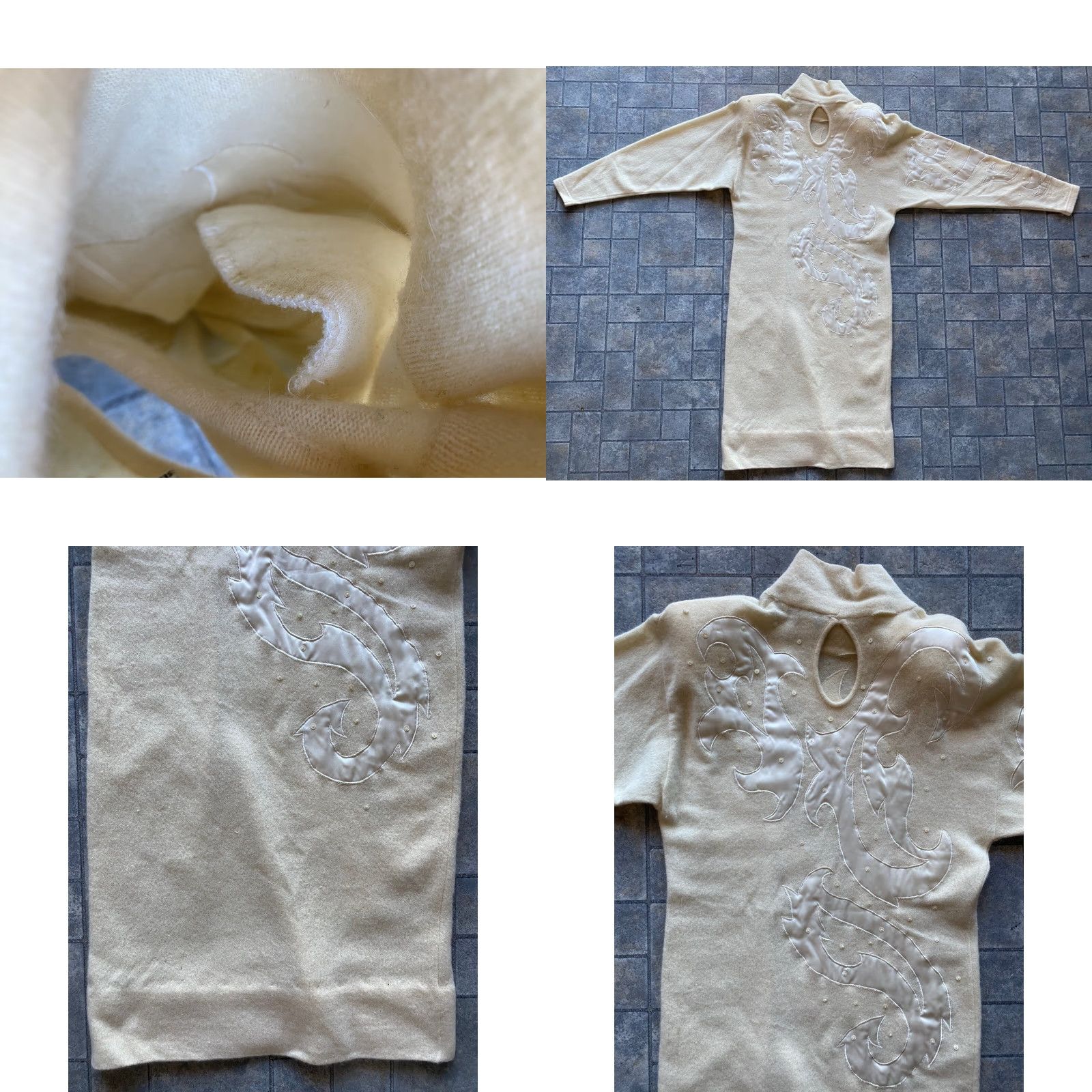 Vintage VINTAGE Outlander Dress Wool Angora Women’s M White 1980s Hong Kong Made In Hong Kong Dress Womens M White Outlander Size M / US 6-8 / IT 42-44 - 9 Thumbnail