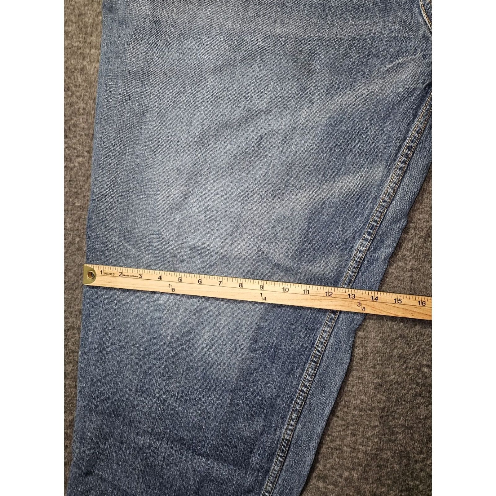 Rocawear VINTAGE Rocawear Baggy Jeans Mens 44x32 Blue High Rise 90s Hip Hop Y2K Wide-Leg Denim Pocket Distressed Easy Care Regular Size 44 Mens Size US 44 / EU 60 - 7 Thumbnail