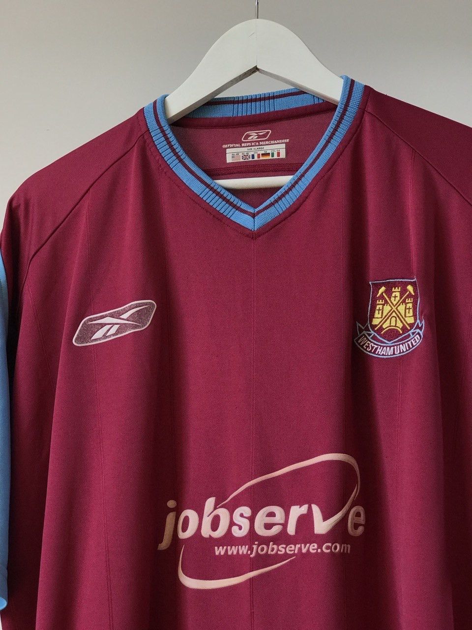 Reebok Reebok West Ham United 2004/05 Jersey Size US XL / EU 56 / 4 - 3 Thumbnail