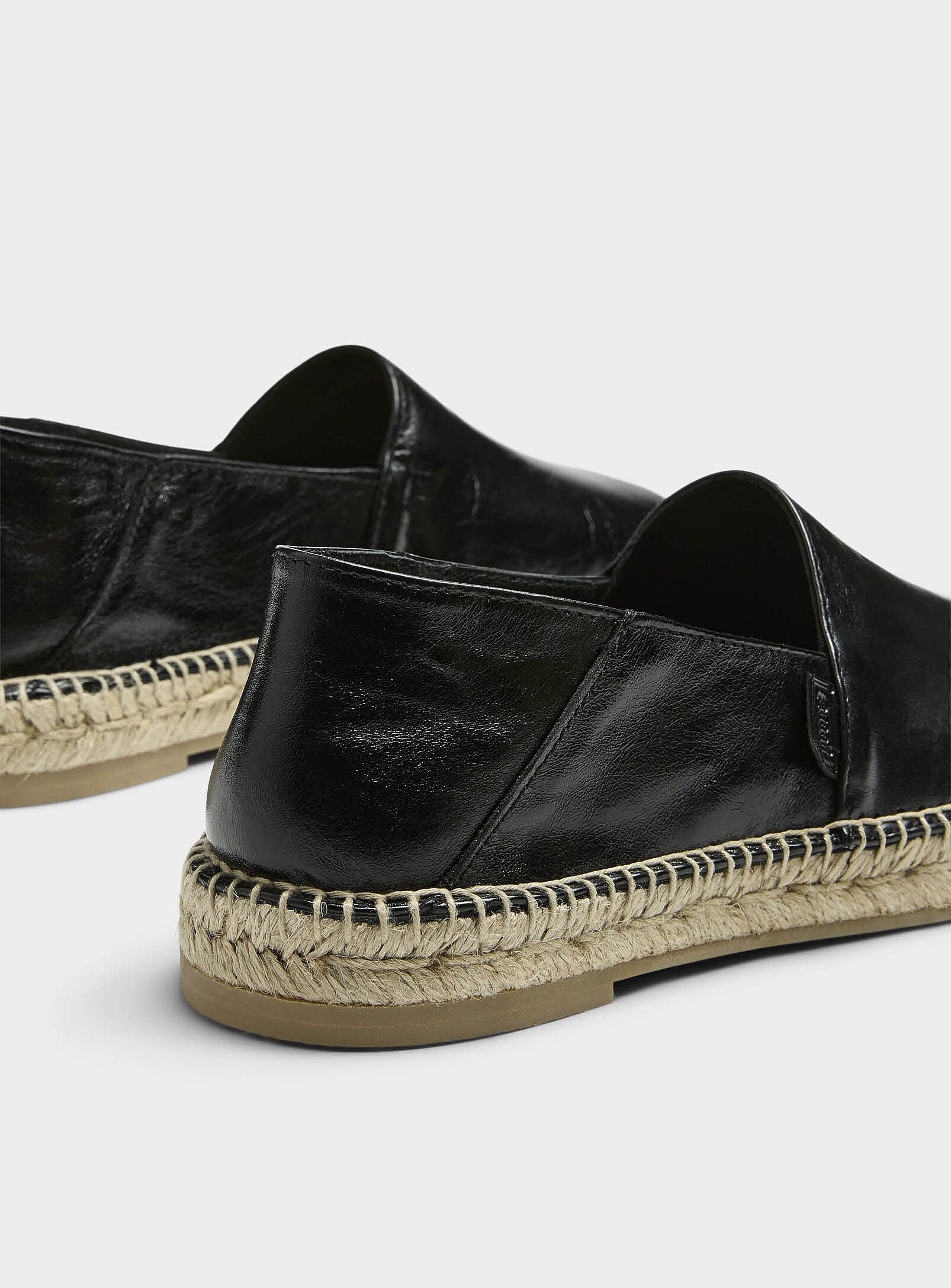AMI (Closet Clean out) Black 'AMI Leather' Espadrilles Size US 7 / EU 40 - 2 Thumbnail