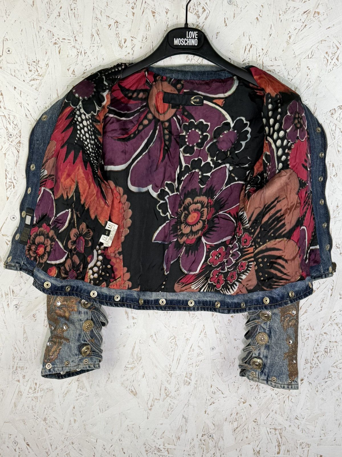 Roberto Cavalli Just Cavalli 2005 Runway Napoleon Denim Jacket Blue IT40 Size S / US 4 / IT 40 - 20 Thumbnail