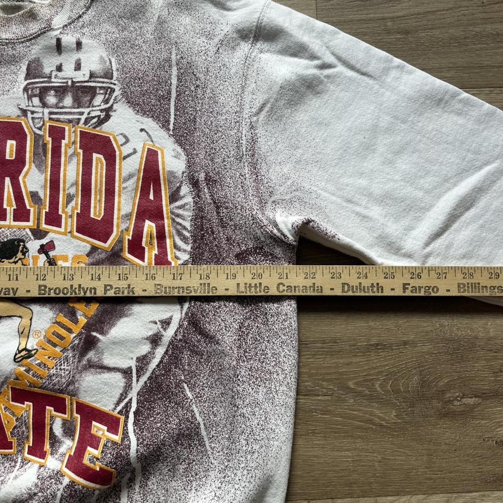 Fruit Of The Loom Vintage 90’s FSU Football AOP Crewneck Sweatshirt L rare Size US L / EU 52-54 / 3 - 6 Thumbnail
