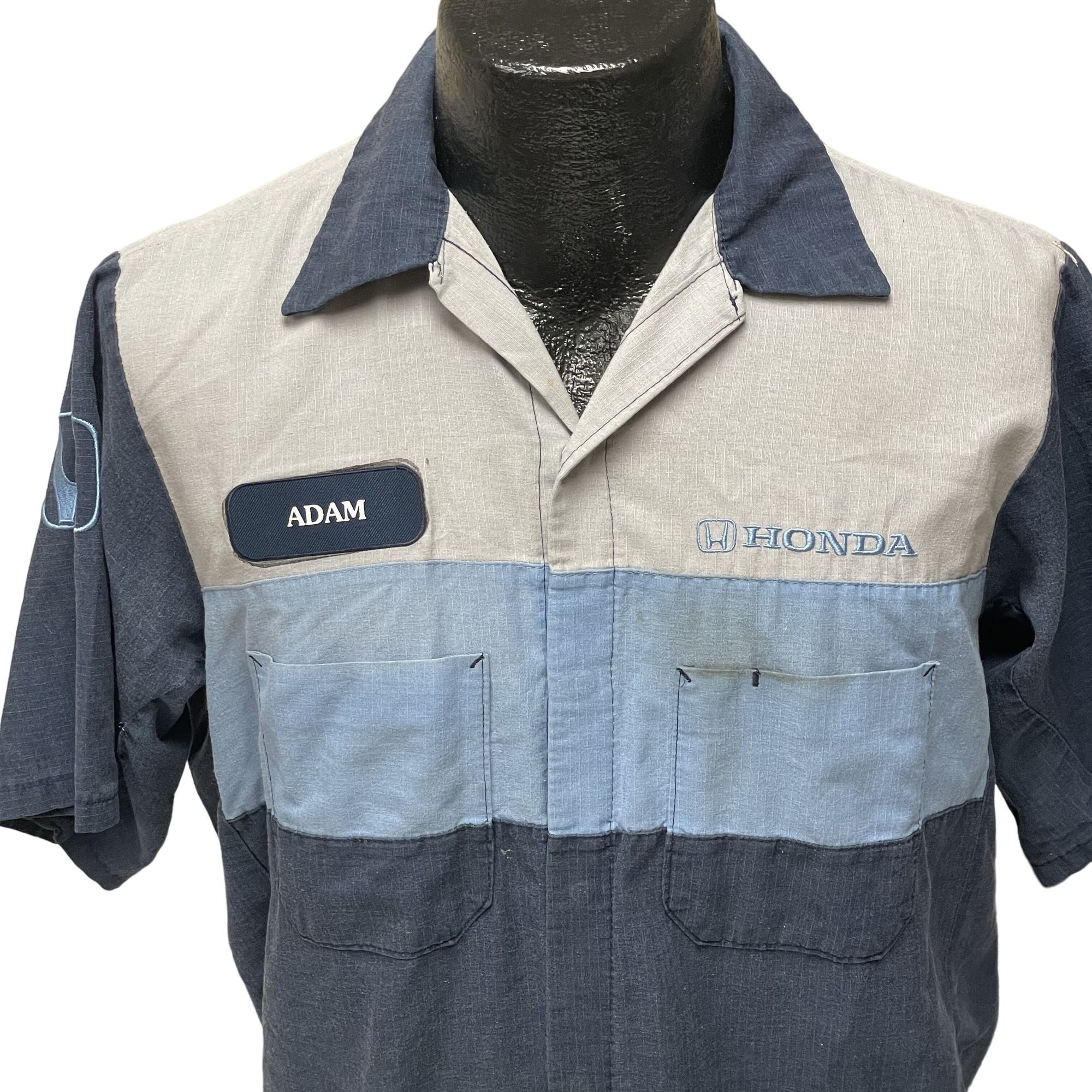 Other Vtg Red Kap Blue Embroidered 2 Tone HONDA Work Shirt Size US M / EU 48-50 / 2 - 2 Thumbnail