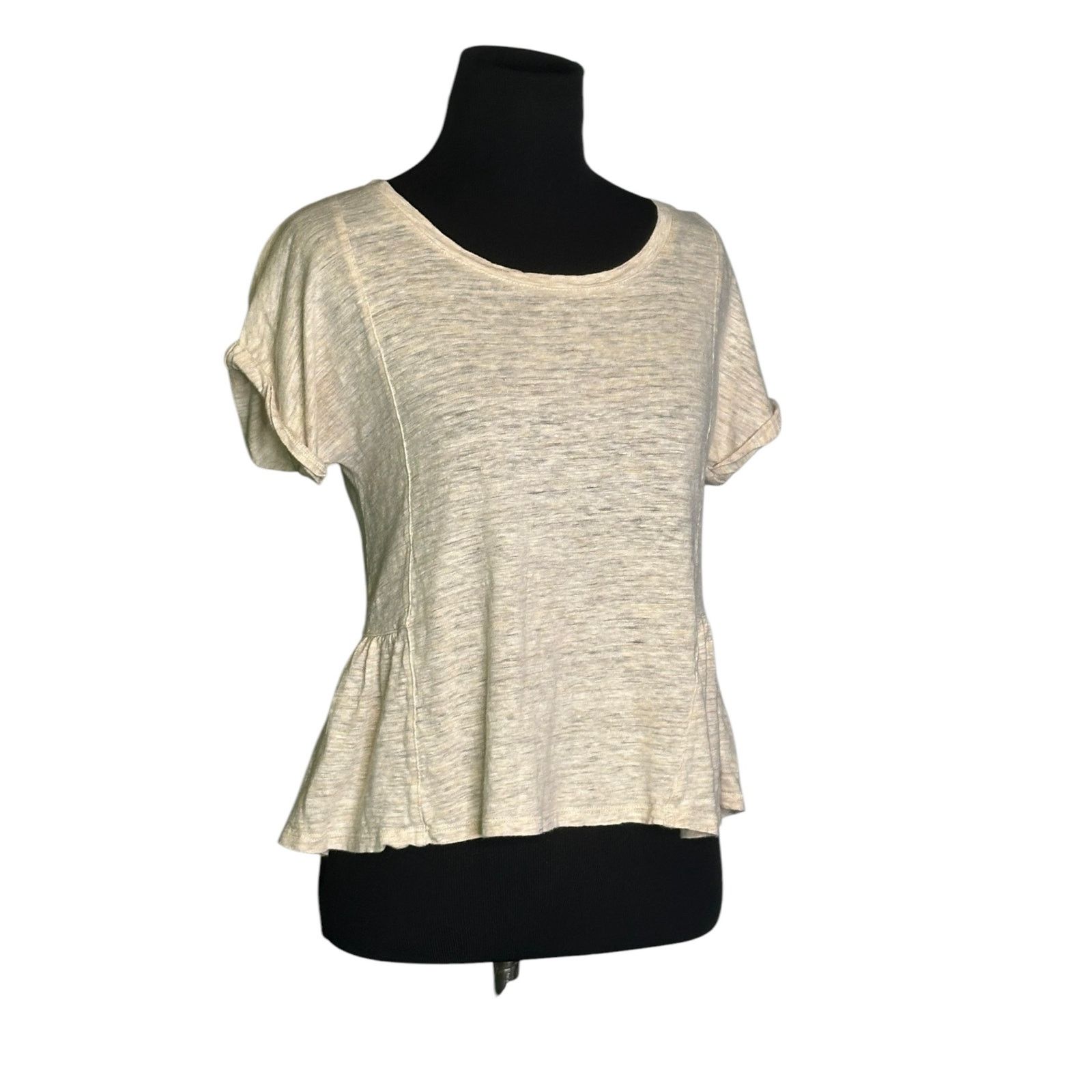 Madewell Madewell Antique Cream Linen Short Sleeves Tee size XS Size XS / US 0-2 / IT 36-38 - 10 Thumbnail
