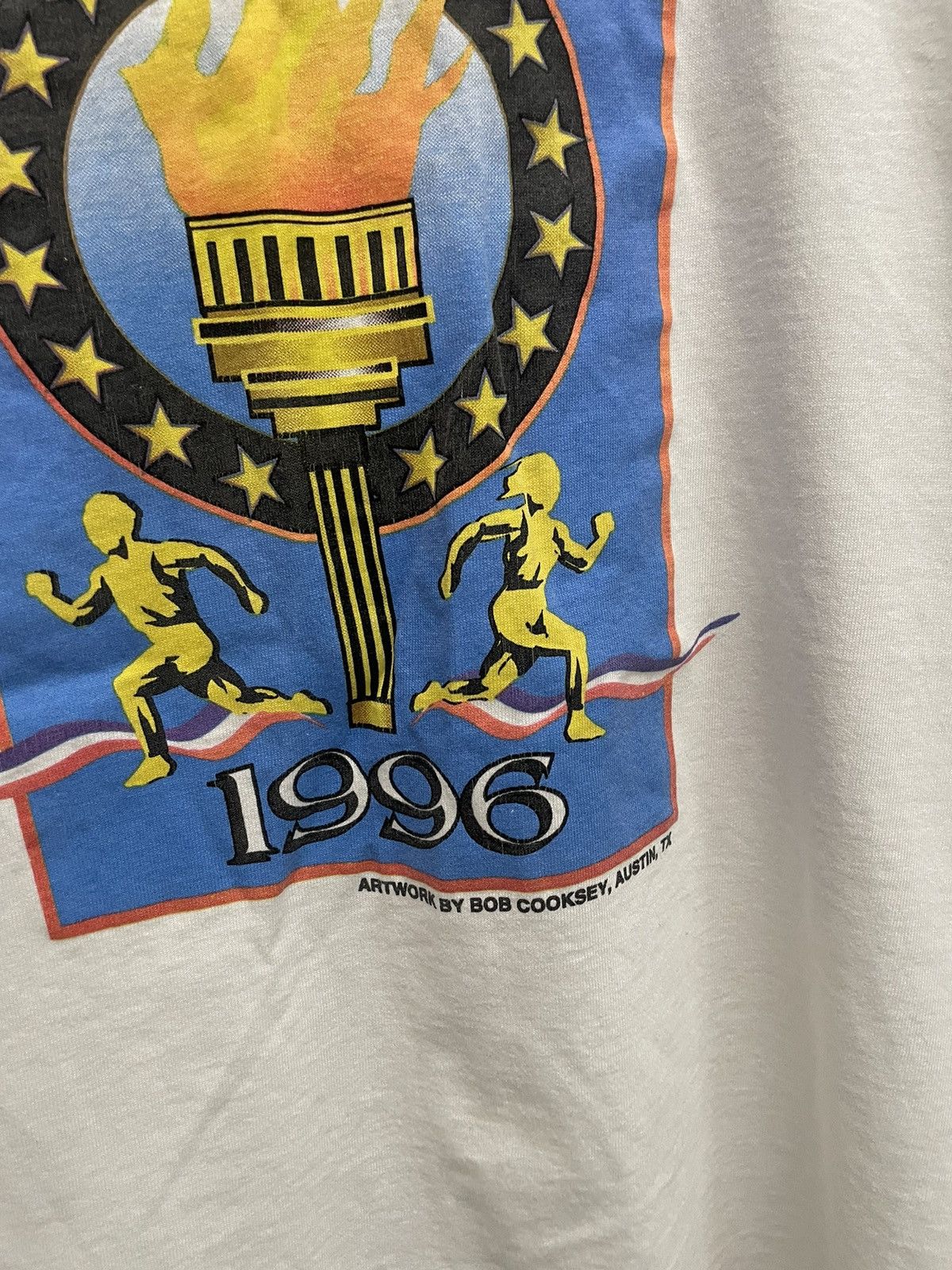 Vintage Vintage 90s White Art Graphic Tee Shirt Unsoundrags Hanes Size US XL / EU 56 / 4 - 4 Thumbnail