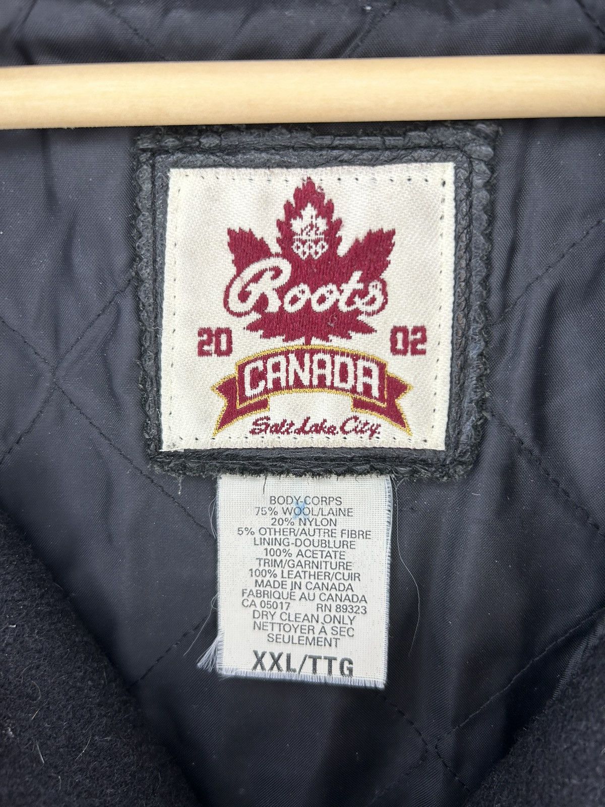 Roots Vintage Roots Team Canada Olympic Wool Leather Bomber Jacket Size US XL / EU 56 / 4 - 6 Thumbnail
