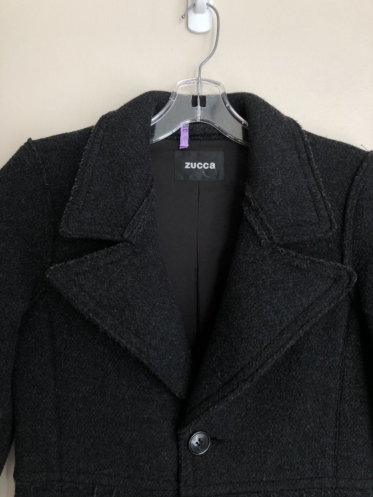 CABANE de ZUCCa × Issey Miyake × Zucca Zucca Vintage Distressed Raw Hem Coat Size S / US 4 / IT 40 - 4 Thumbnail