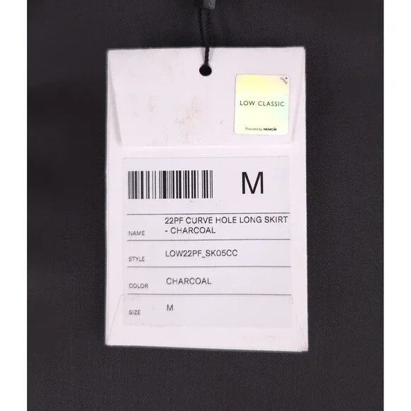 LOW CLASSIC LOW CLASSIC Curve Hole Midi Skirt Size M Gray Keyhole Waist Size 30" / US 8 / IT 44 - 12 Thumbnail
