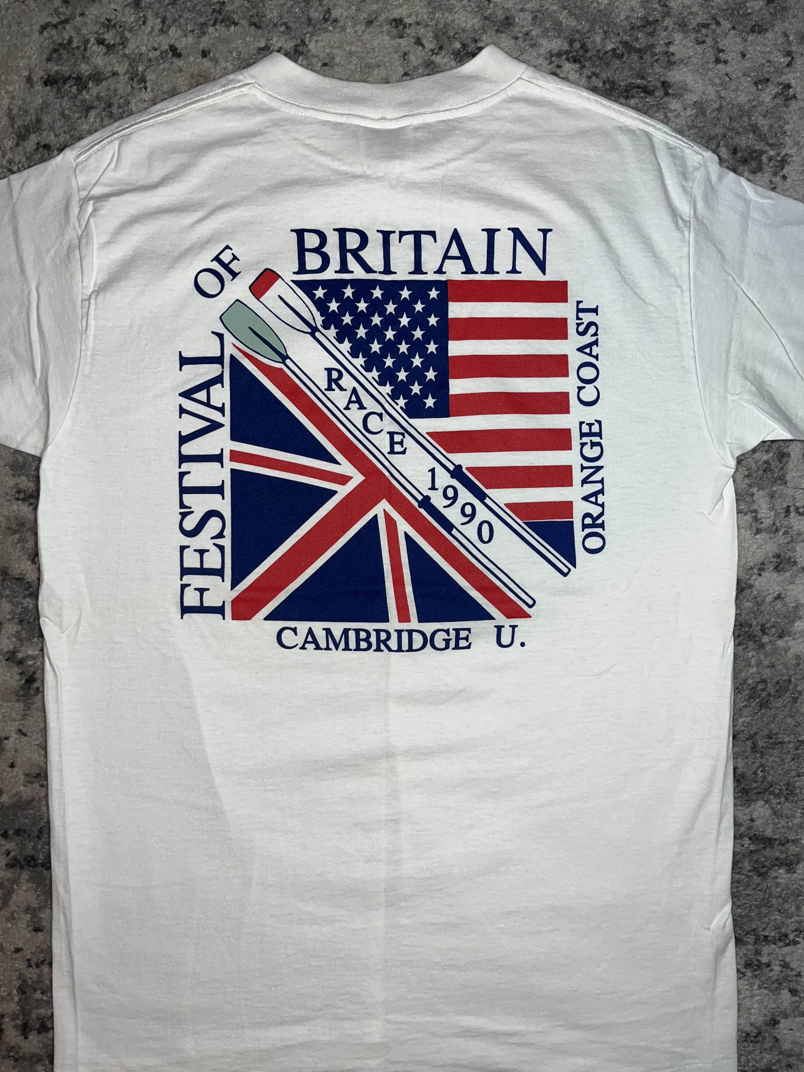 Vintage 90s Festival of Britain Orange Coast Race Shirt Size US L / EU 52-54 / 3 - 1 Thumbnail