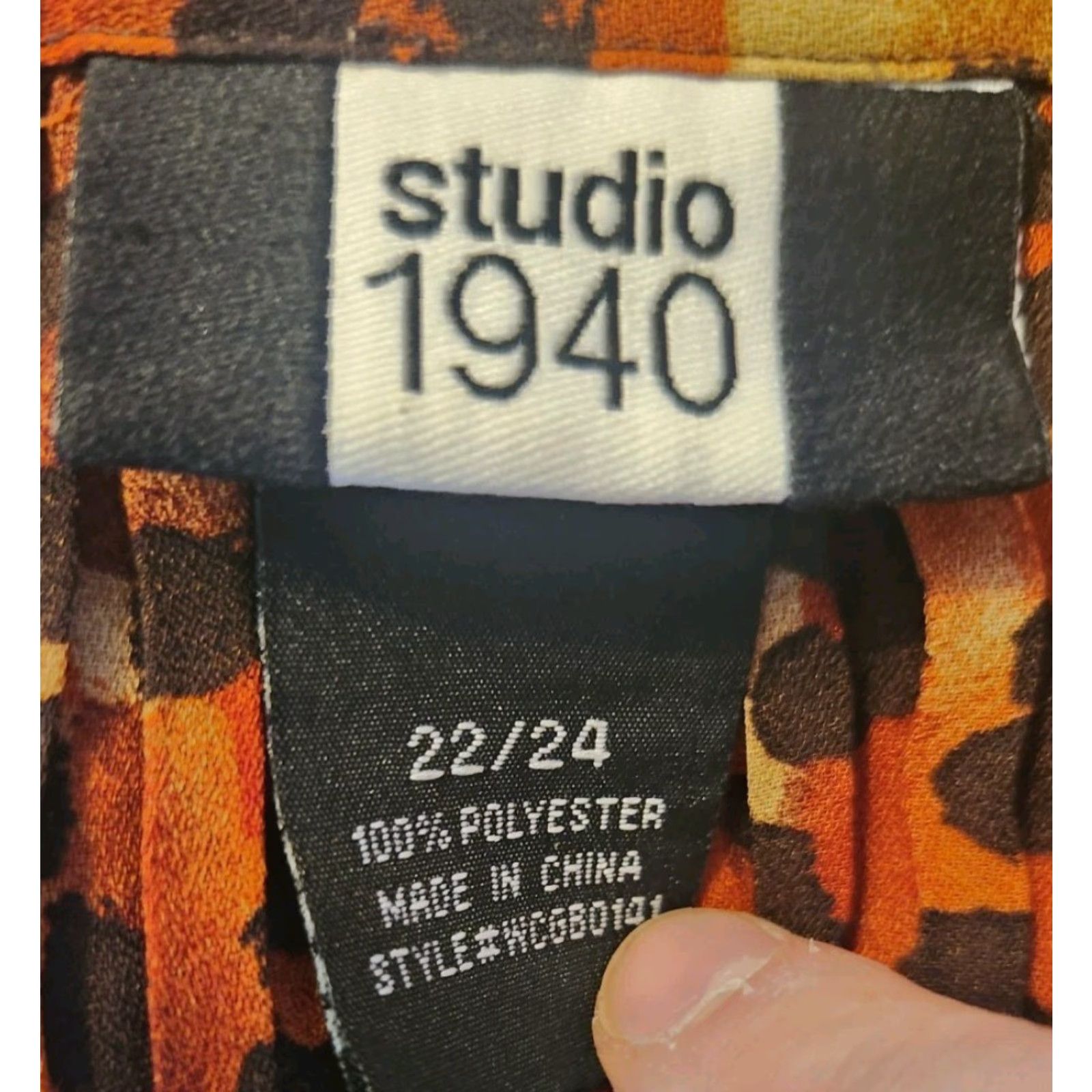 Vintage VINTAGE Studio 1940 Leopard Print Collared Sleeveless Top Shirt Button Down 22 24 Plus Size 3XL / US 20-22 - 4 Thumbnail