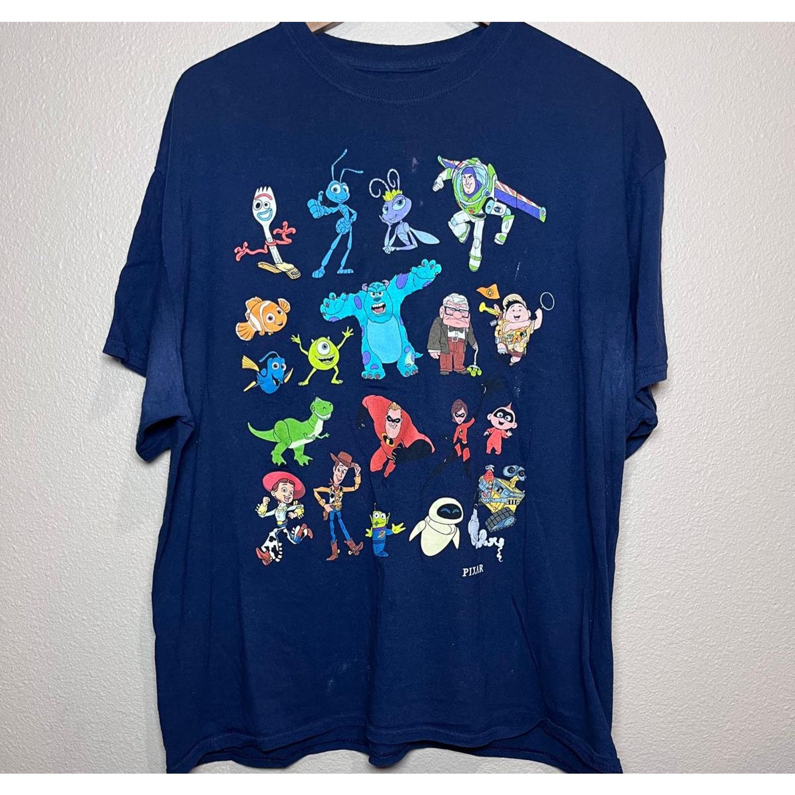 Other 👕 Pixar Character Collage Graphic Tee – Navy Size XL Size US XL / EU 56 / 4 - 1 Thumbnail