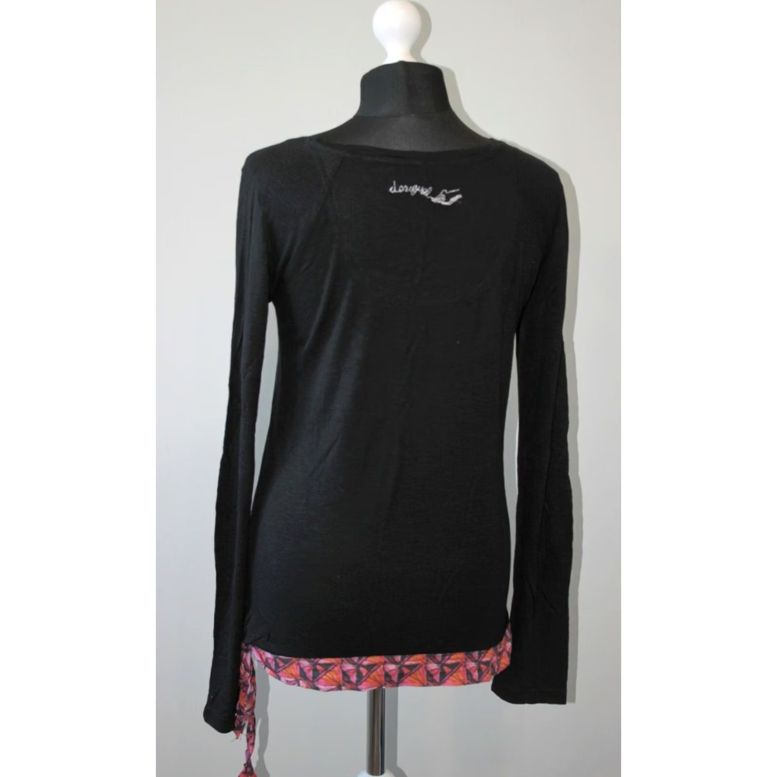 Desigual Desigual Shirt Tunic L Womens Multicoloured Cotton, viscose Round Neck Jumper Modern Tunic Female Women’s Size L Size L / US 10 / IT 46 - 3 Thumbnail