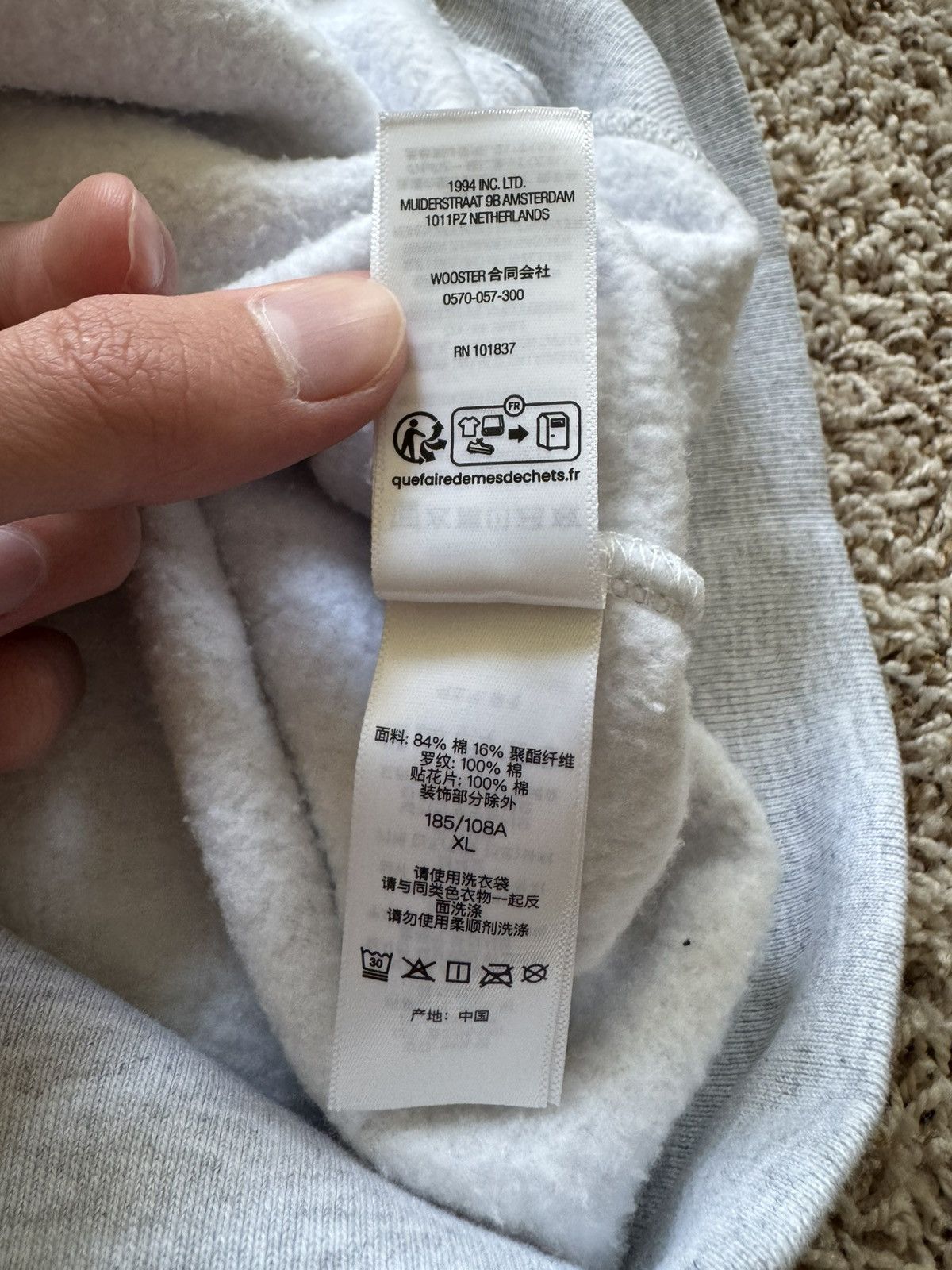 Supreme Warriors Appliqué Zip Up Hooded Sweatshirt Ash Grey Size US XL / EU 56 / 4 - 18 Thumbnail