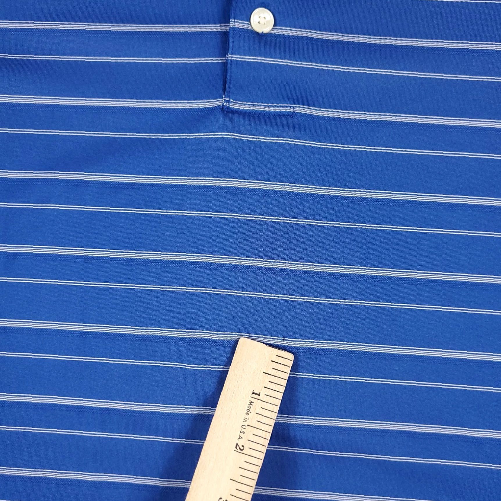 Vintage Greg Norman Polo Shirt Mens L Blue Striped Golf Casual Short Sleeve Polo Shirt Mens Blue Striped L Size US L / EU 52-54 / 3 - 7 Thumbnail