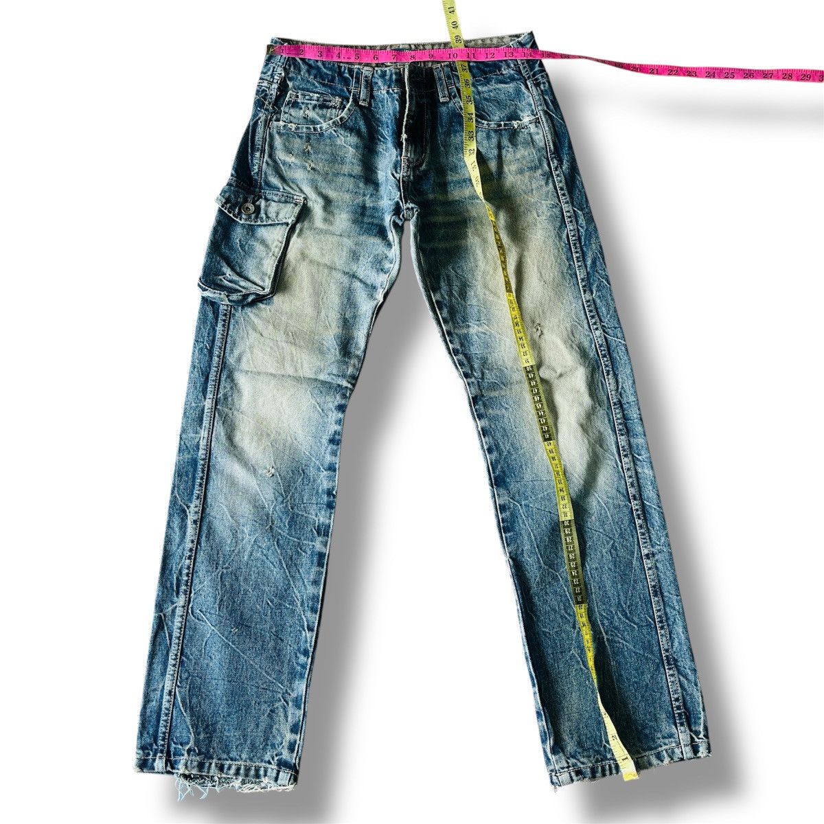 Le Grande Bleu (L.G.B.) × Vintage Vintage BLUE Grande Faded Acid Wash Denim Jeans Size US 29 - 23 Thumbnail