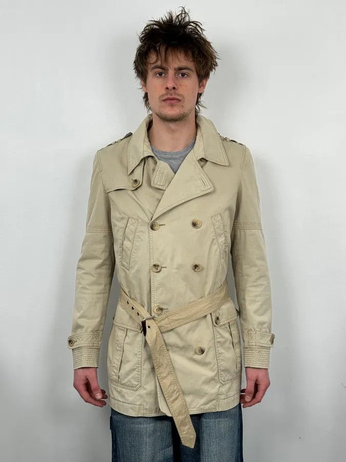 Dolce & Gabbana 2000s Dolce & Gabbana Beige Buttoned Trench Coat Size US M / EU 48-50 / 2 - 1 Thumbnail