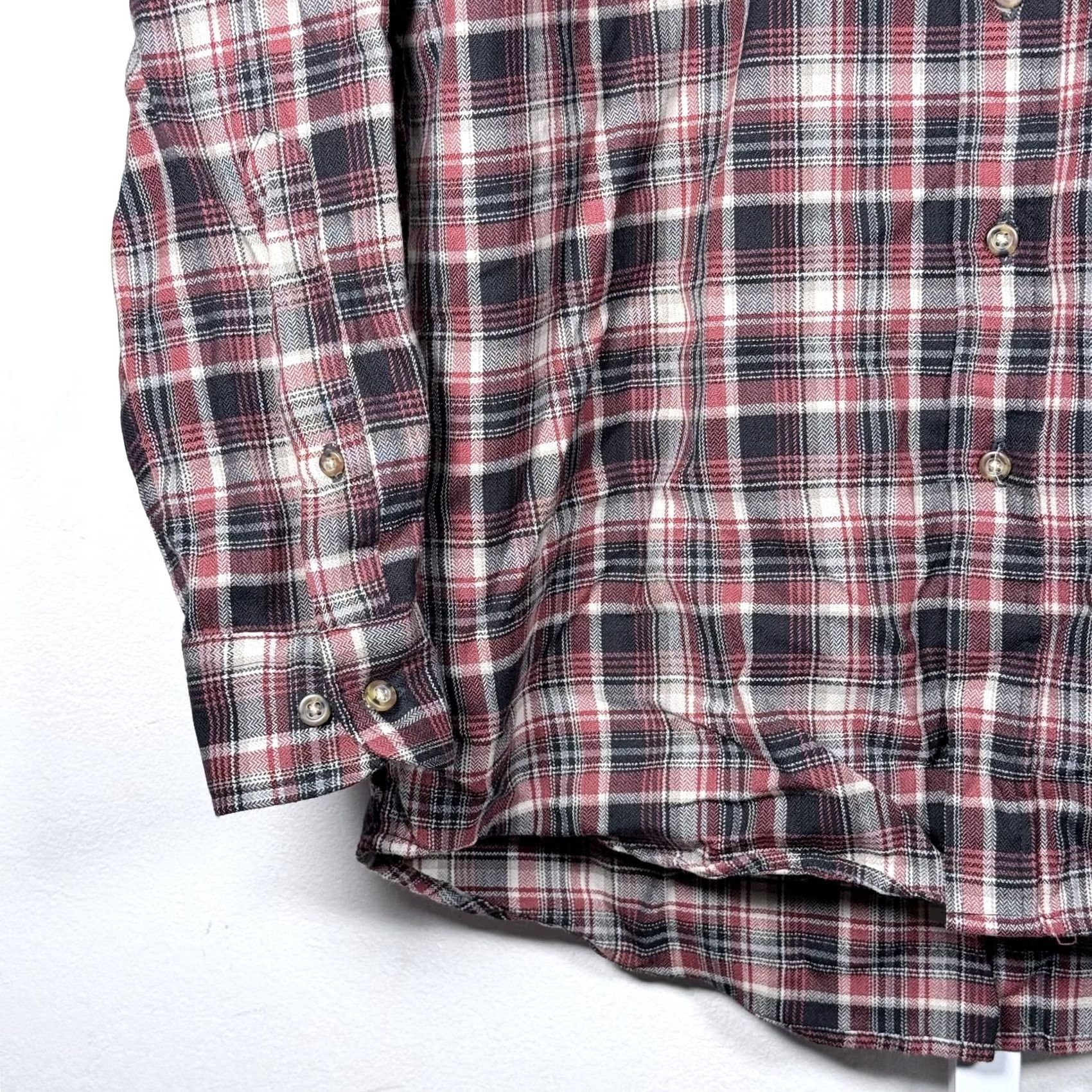 Pendleton VINTAGE Pendleton Shirt Red/Black Wool Plaid Long Sleeve Button-Down Men Large Size US L / EU 52-54 / 3 - 4 Thumbnail