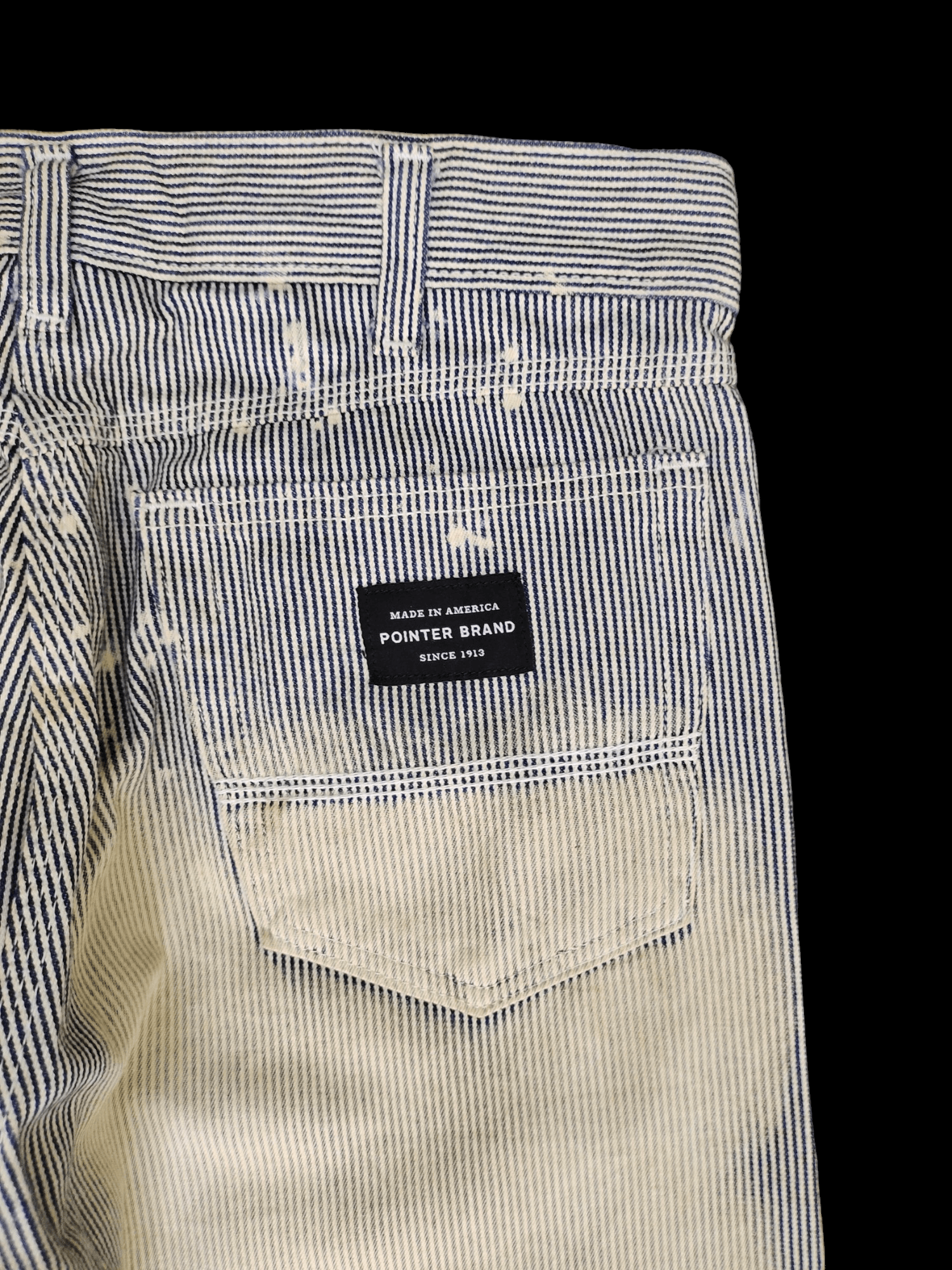 Pointer 1990s Pointer Hickory Striped Faded Distress Denim Pants Size US 32 / EU 48 - 12 Thumbnail