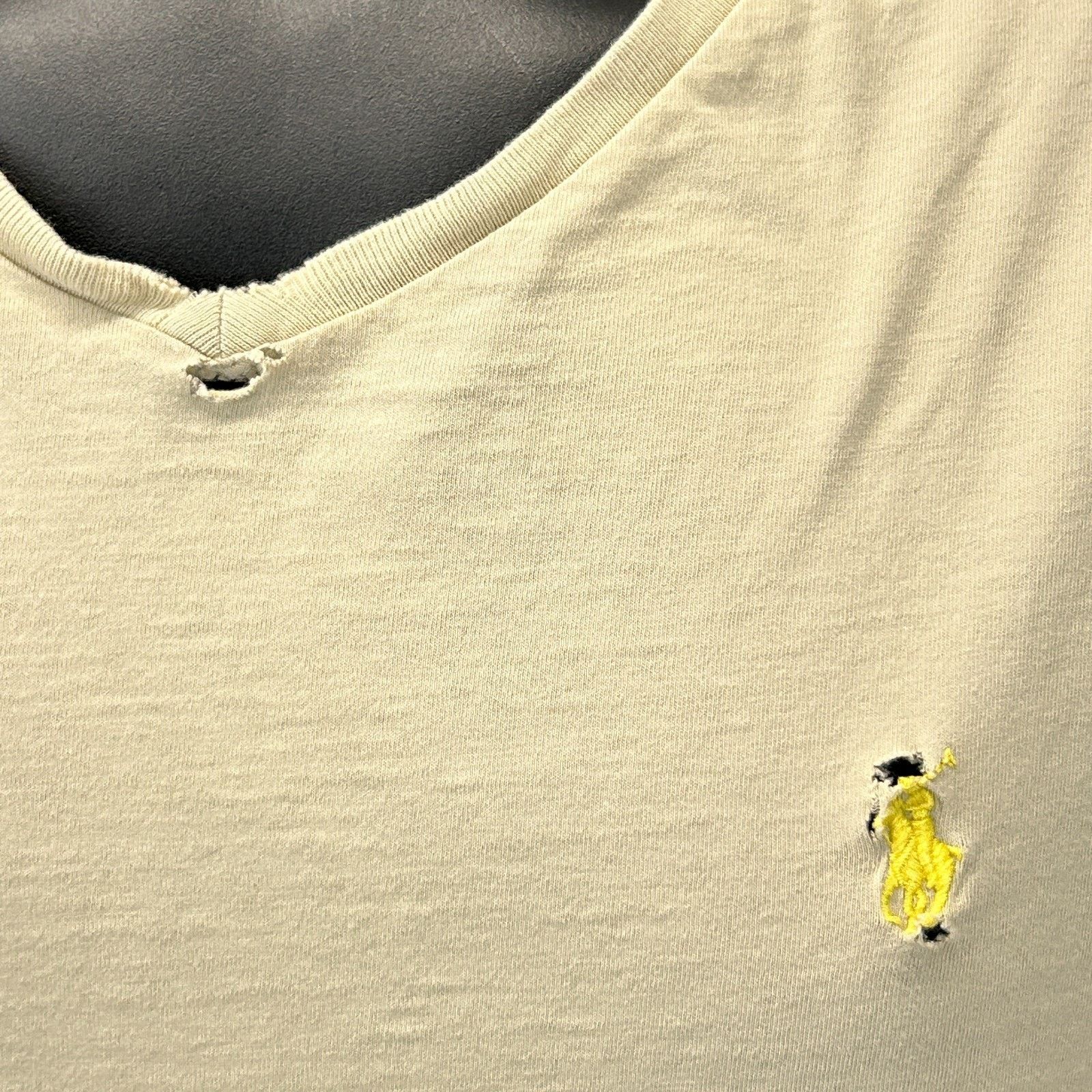 Polo Ralph Lauren Distressed Polo Ralph Lauren T Shirt Mens M Medium Beige Size US M / EU 48-50 / 2 - 3 Thumbnail