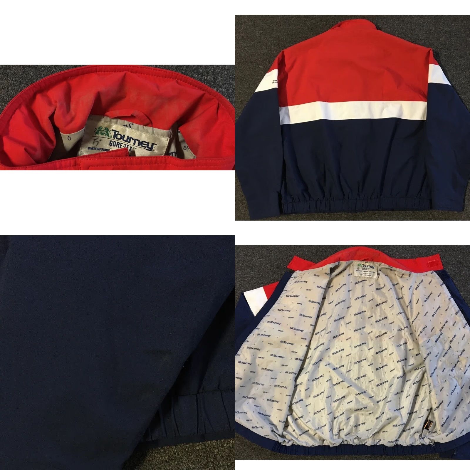 Nautica Vtg 90s Tourney Gore Tex Colorblock Jacket XXL Track Nautical Sailing Grunge Red Size US XXL / EU 58 / 5 - 8 Thumbnail