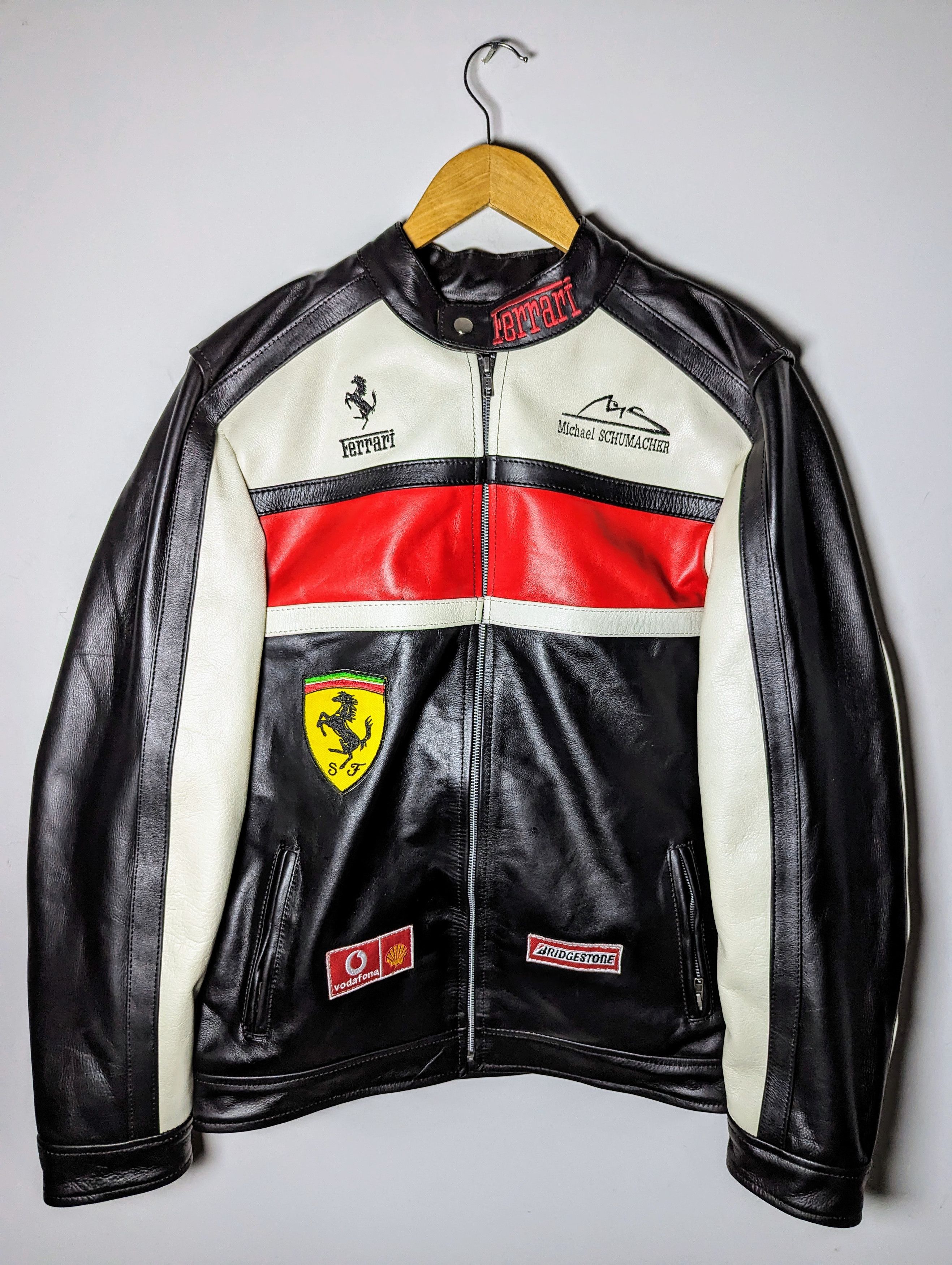 Ferrari 🔥🔥 FERRARI LEATHER JACKET Formula 1 Streetwear Size XL / US 12-14 / IT 48-50 - 1 Thumbnail