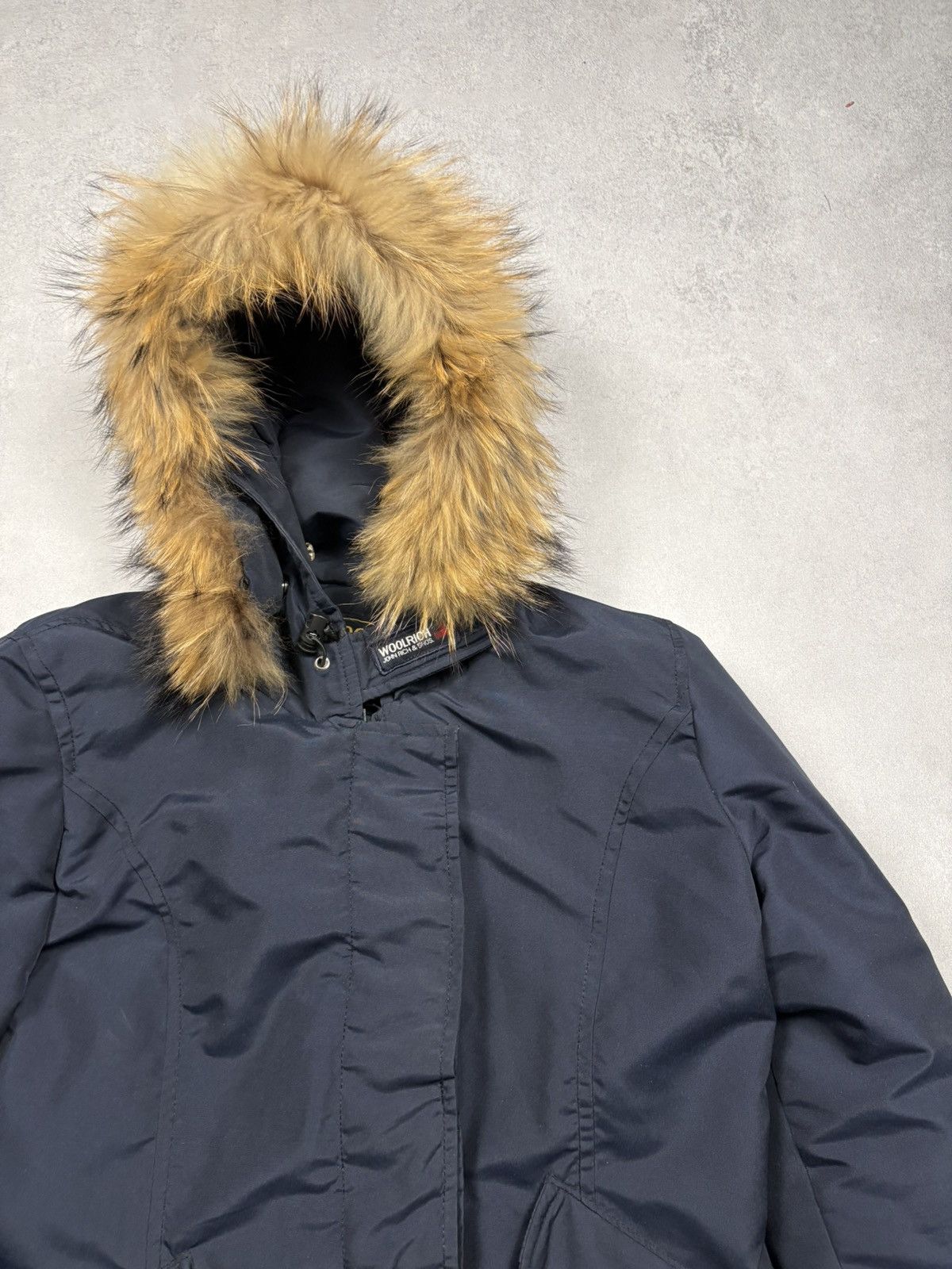 Woolrich Woolen Mills Woolrich John Rich & Bros Arctic Parka Navy Fur Hood XL Rare Size XL / US 12-14 / IT 48-50 - 3 Thumbnail