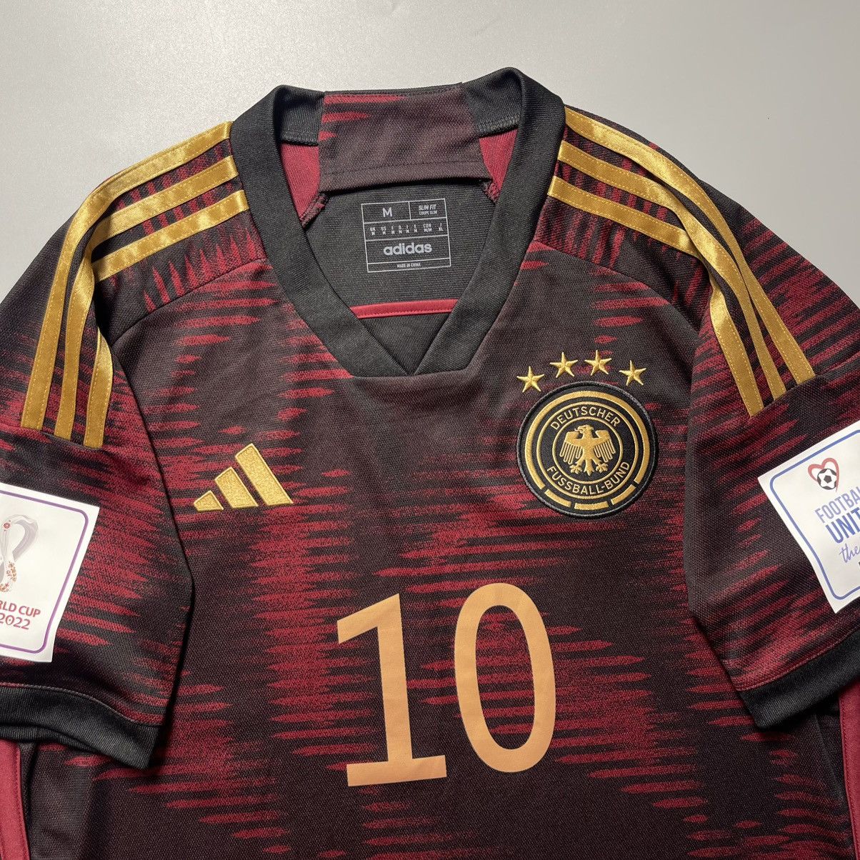 Adidas GERMANY ADIDAS 2022 WORLD CUP SOCCER AWAY JERSEY #10 GNABRY Size US M / EU 48-50 / 2 - 4 Thumbnail