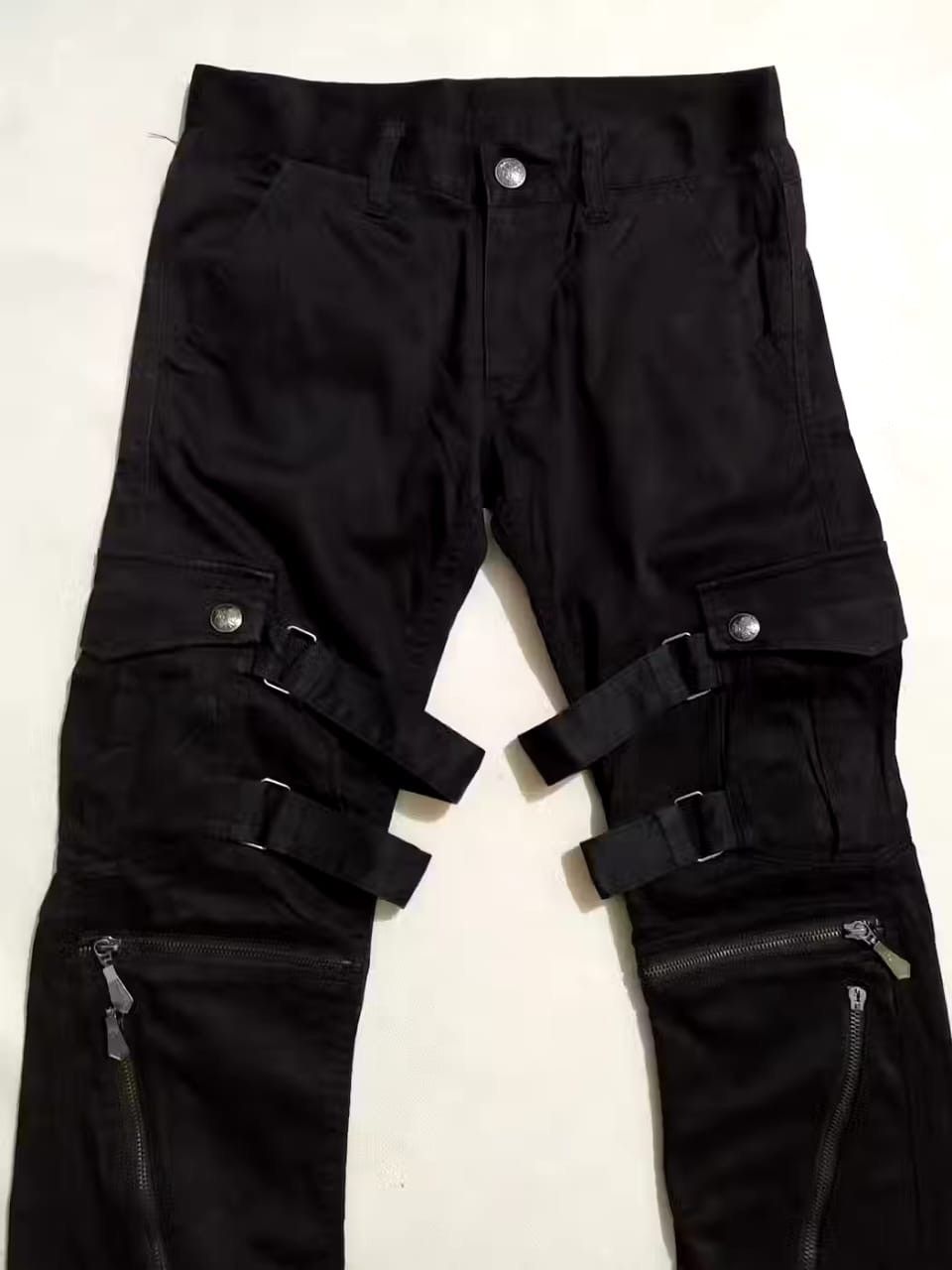 Japanese Brand BG- SHO Bondage Cargo Punk Pants Size US 29 - 3 Thumbnail