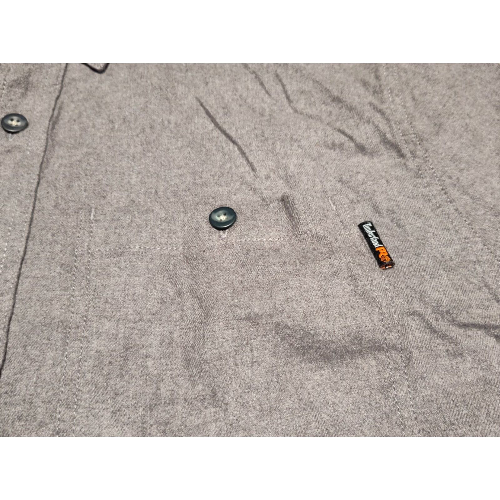 Timberland Timberland Pro Gray Flannel Work Shirt Mens XL Long Sleeve Button-Up Classic Fit Size US XL / EU 56 / 4 - 5 Thumbnail