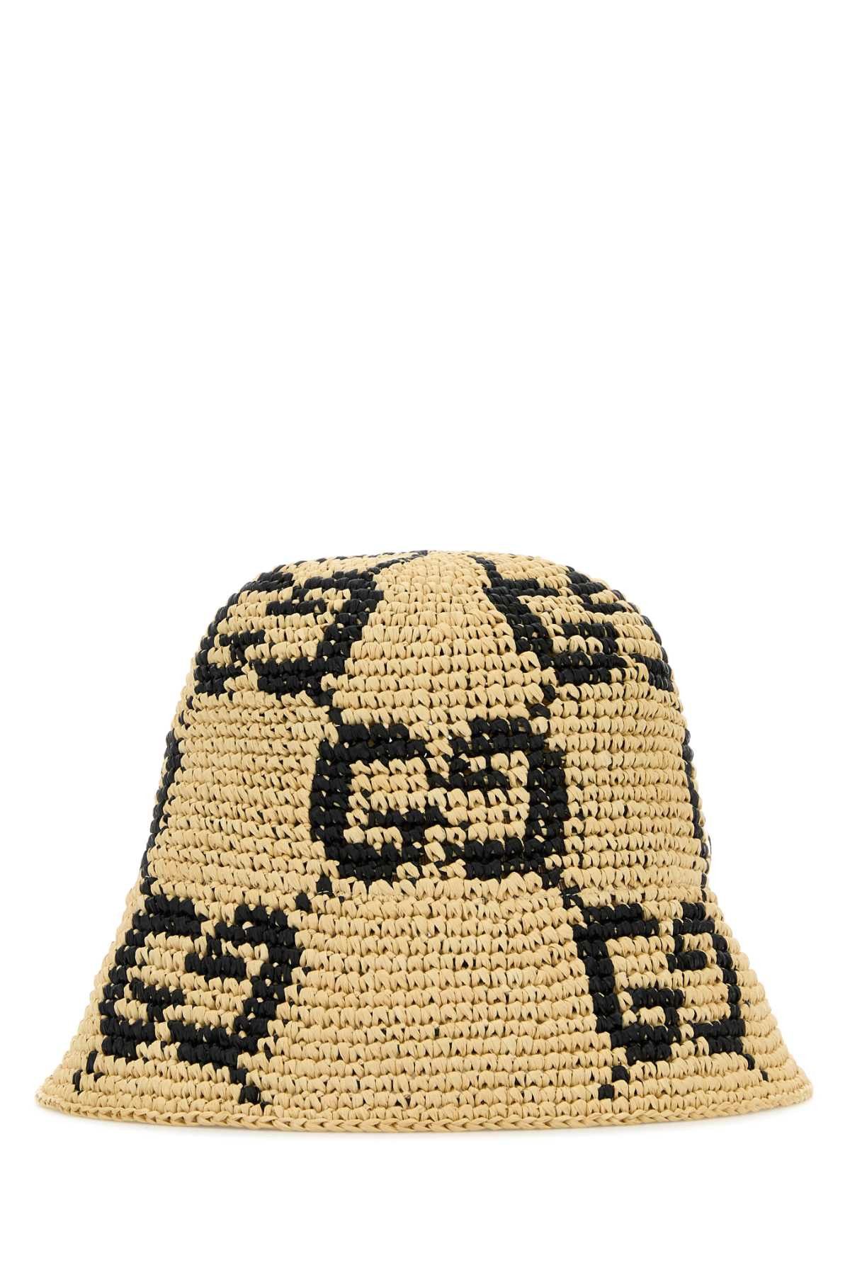 【関税&送料込】Gucci Embroidered Raffia Gucci Summer Bucket Gucci Embroidered Raffia Gucci Summer Bucket Hat | Grailed