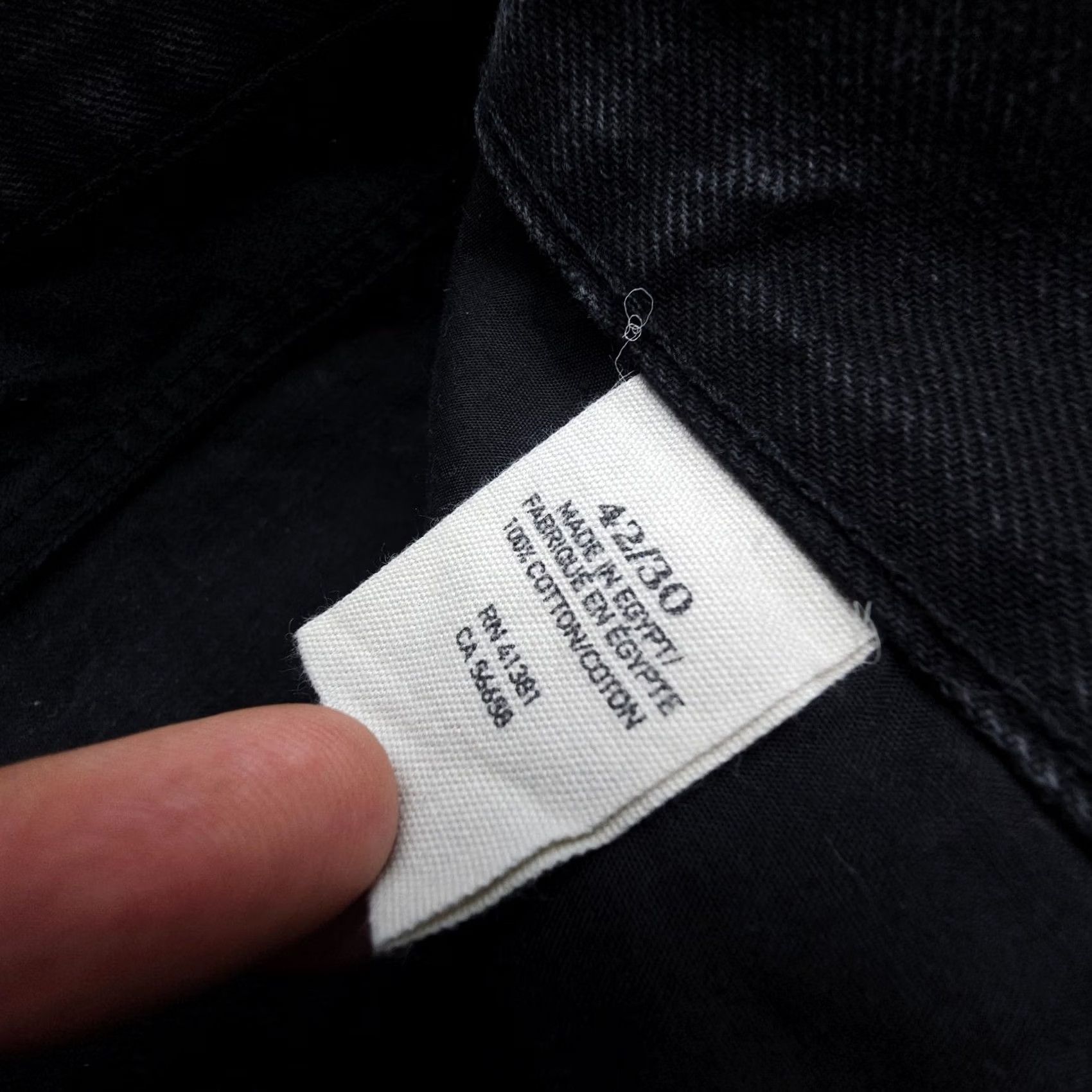 Vintage Denim & Supply Ralph Lauren Mens Jeans Black Slim Fit 42 x 30 USA Flag Cotton Rigid Size US 42 / EU 58 - 6 Thumbnail