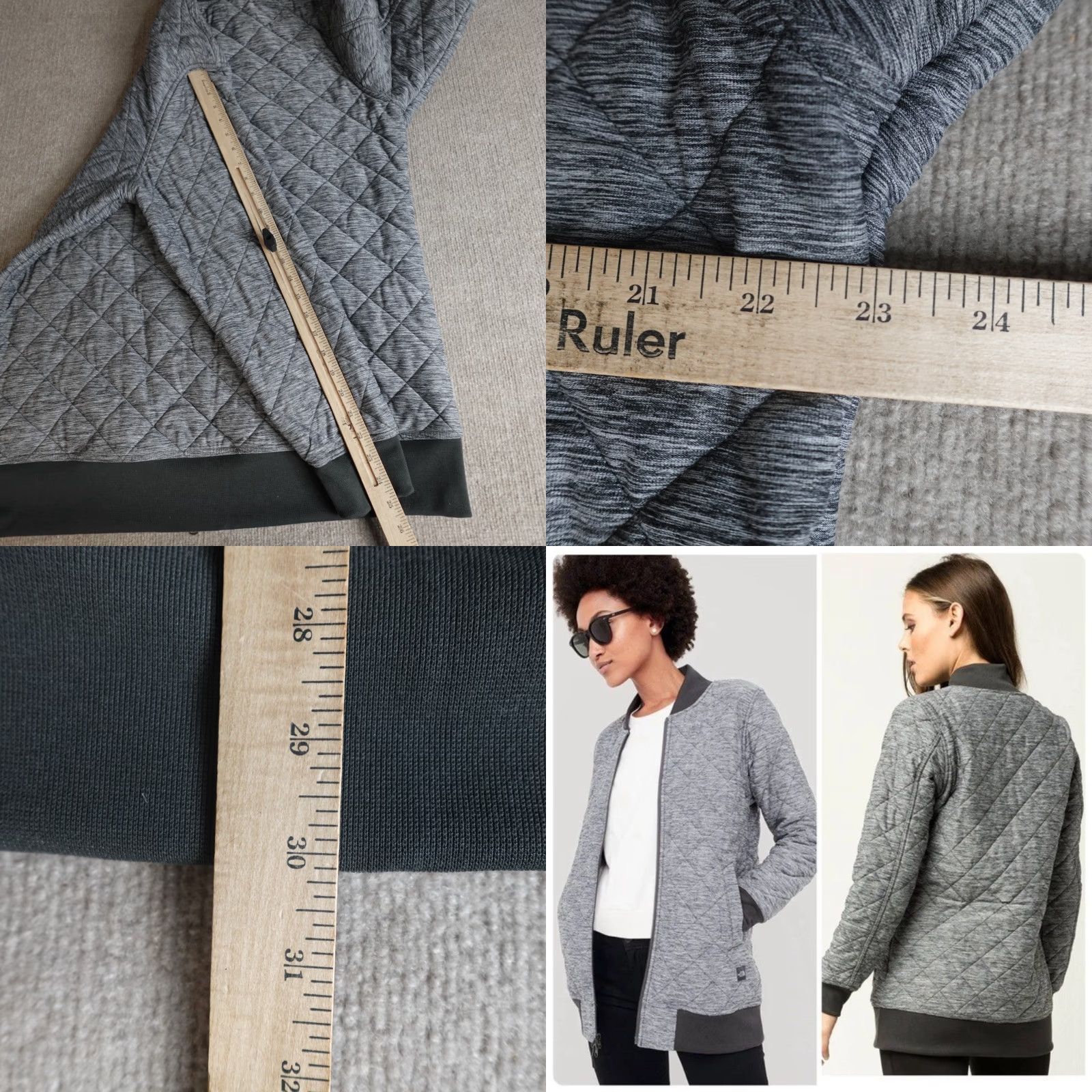 The North Face The North Face Womens Jacket XL Gray Quilted Bomber Jacket Womens XL Gray Quilted Bomber The North Face Size XL / US 12-14 / IT 48-50 - 8 Thumbnail