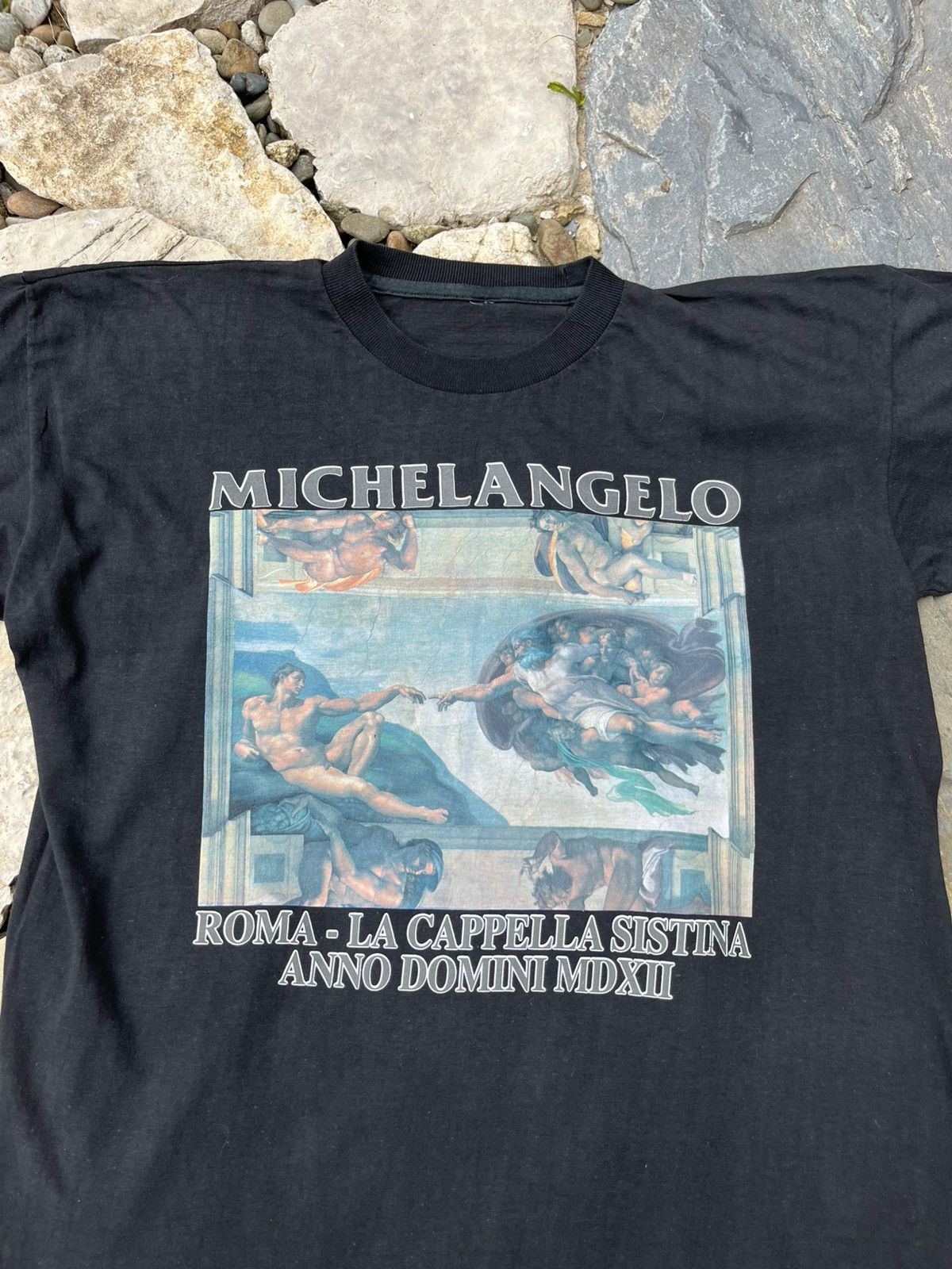 Vintage Vintage 80s Michelangelo buonarroti single stitch tee tshirt Size US M / EU 48-50 / 2 - 3 Thumbnail