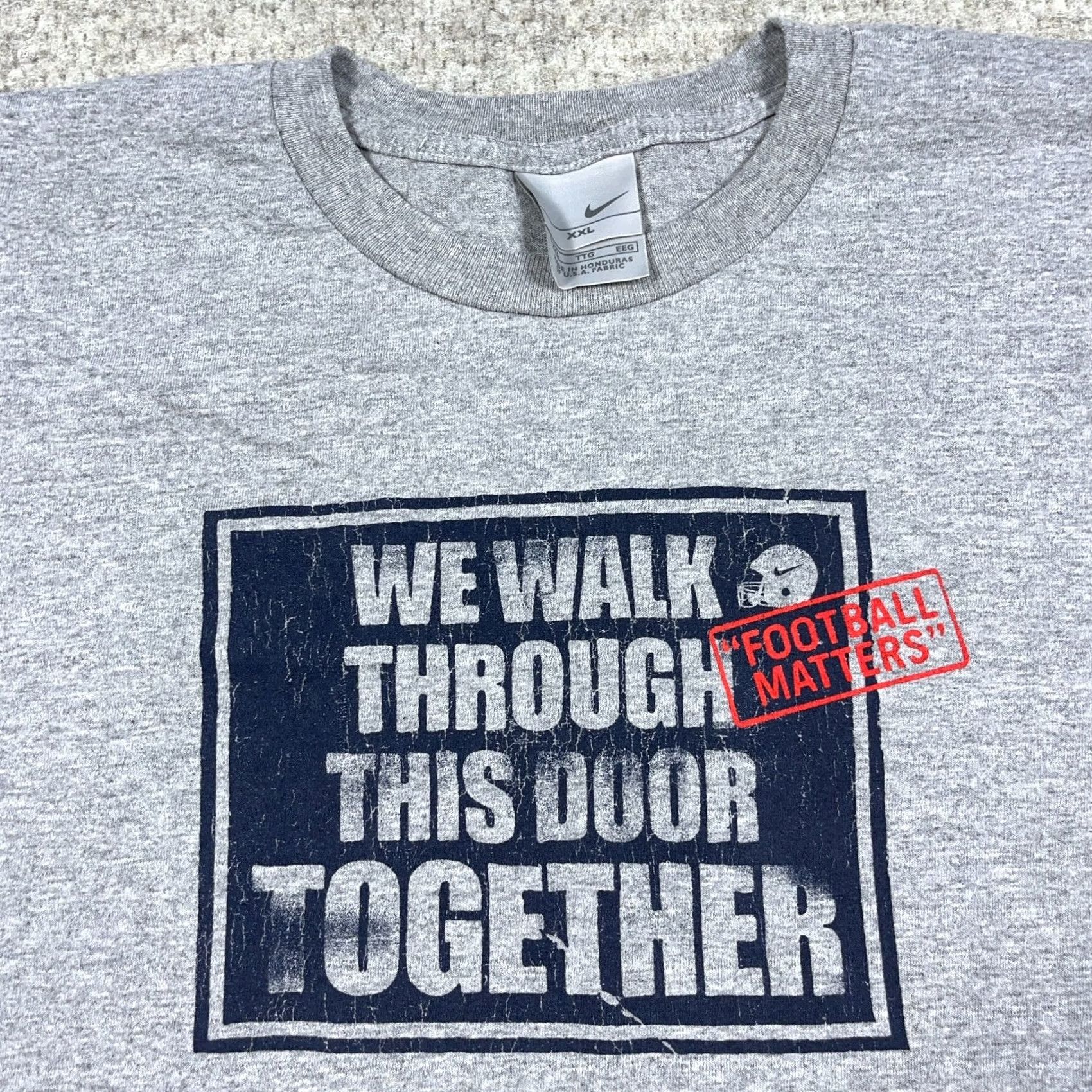 Nike Vintage Nike Shirt Men 2XL Gray Double-Sided Football Matters Tee 2000s Classic Retro Grunge Shirt Mens Size US XXL / EU 58 / 5 - 3 Thumbnail