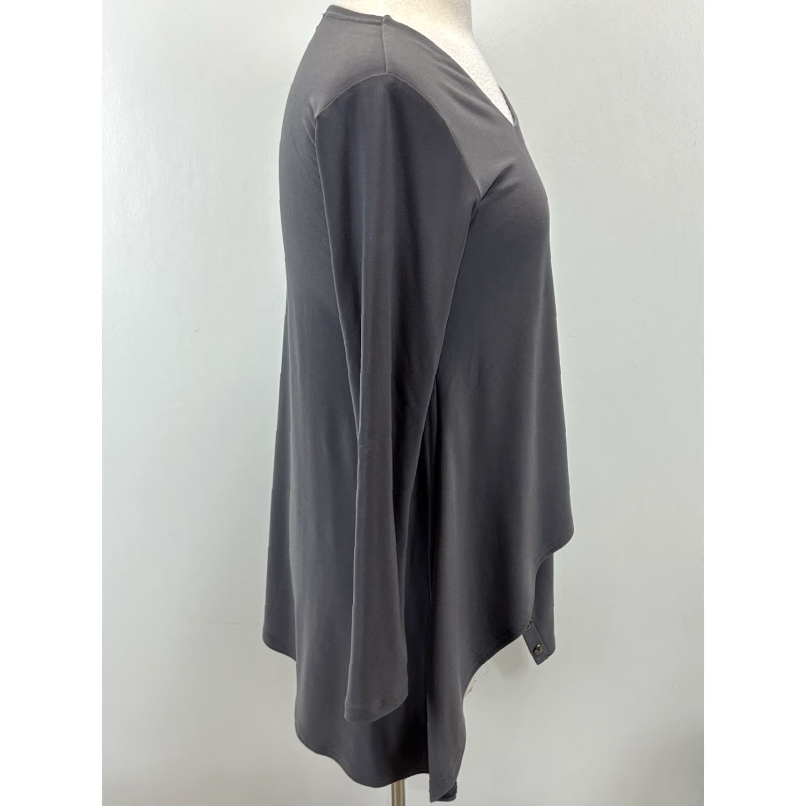 Vintage VINTAGE Sympli Canada Tunic Top Shirt Sz 4 Women’s Grey Stretch Asymmetric Tiered Size S / US 4 / IT 40 - 4 Thumbnail
