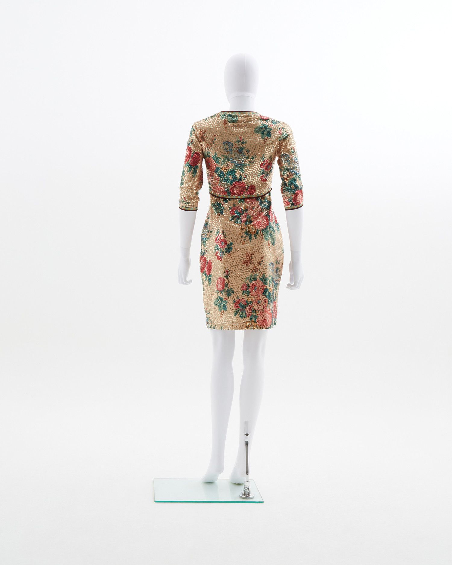 Jean Paul Gaultier S/S 1991 Metallic gold sequin crop-top and dress set Size M / US 6-8 / IT 42-44 - 3 Thumbnail