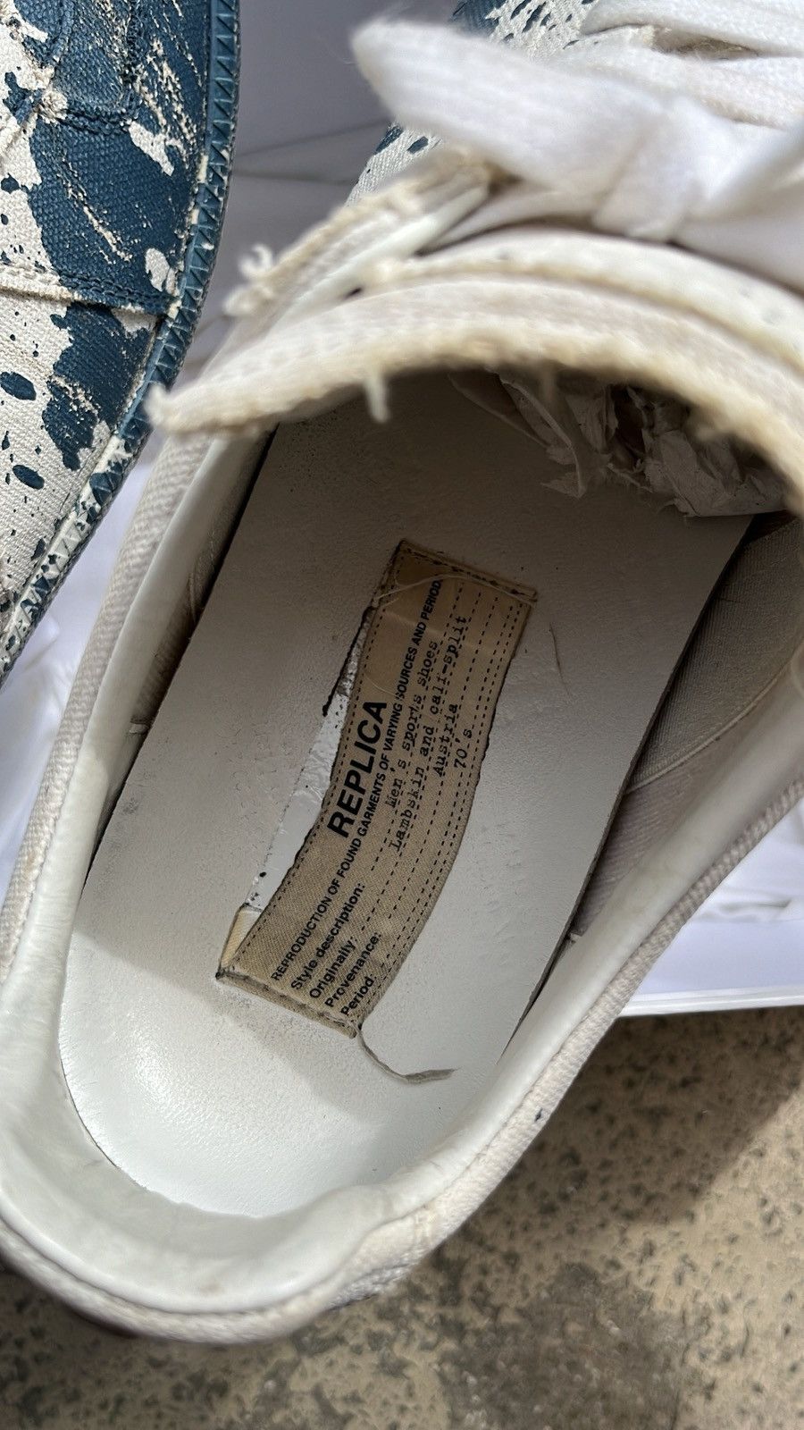 Maison Margiela Maison Margiela Gat Replica Canvas Oil Blue Size US 9 / EU 42 - 12 Thumbnail