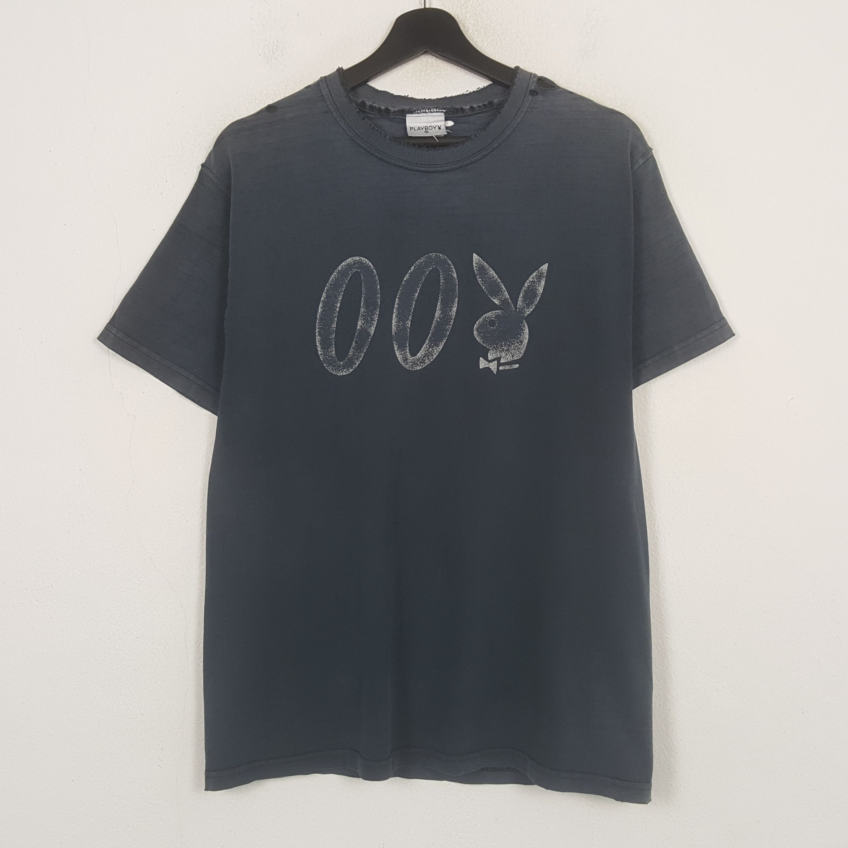Playboy Playboy Parody 007 James Bond Distressed Tshirt C299N5 Size US M / EU 48-50 / 2 - 1 Thumbnail