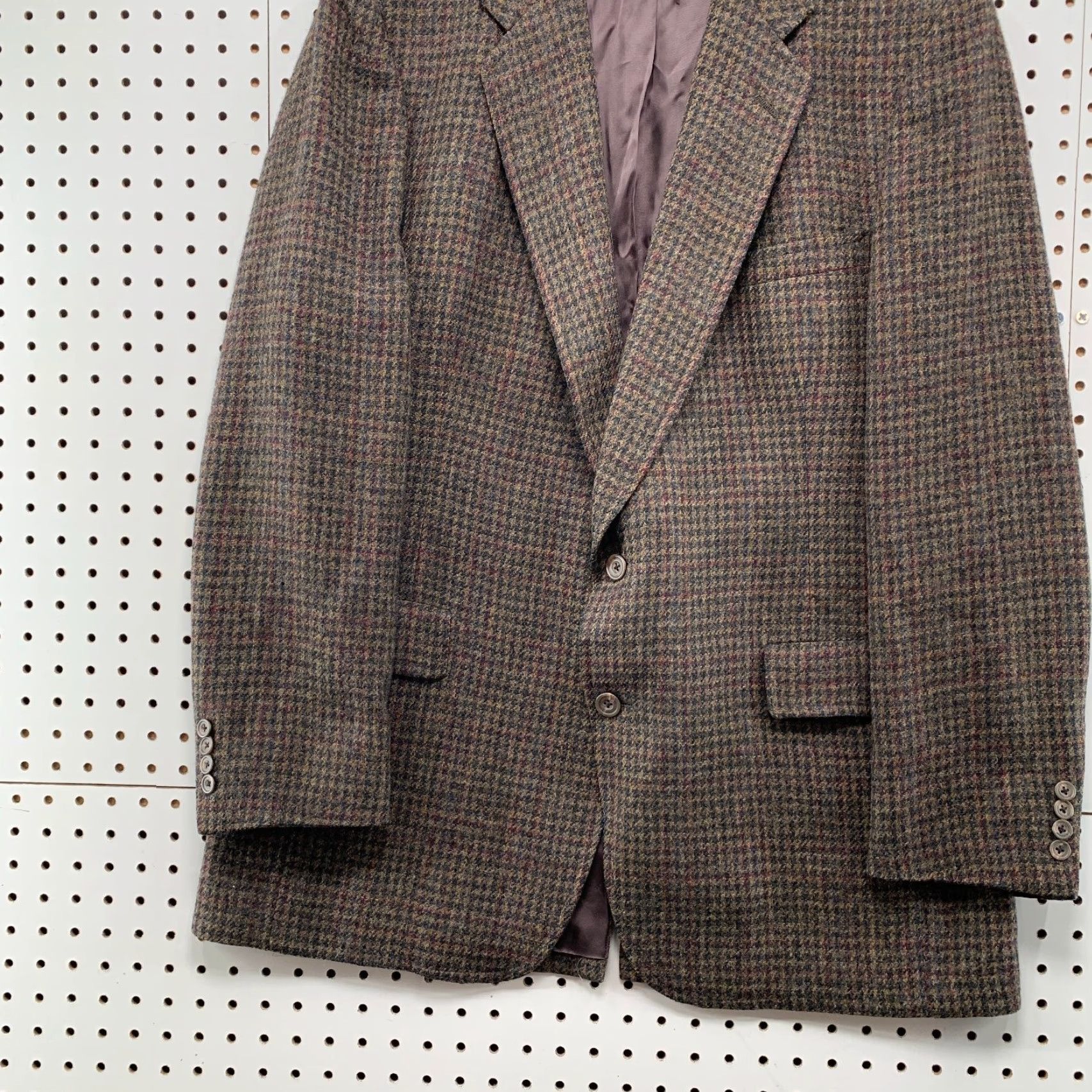 Hart Schaffner Marx Vintage Hart Schaffner Marx Blazer Mens 40 Tweed Wool Brown Houndstooth USA Jacket Blazer Mens 40 Brown Wool Tweed Houndstooth Size 40R - 6 Thumbnail