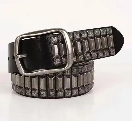 Other 110 cm Cowboy Motorcycle Jeans Heavy Metal Rivet Belts Size ONE SIZE - 1 Thumbnail
