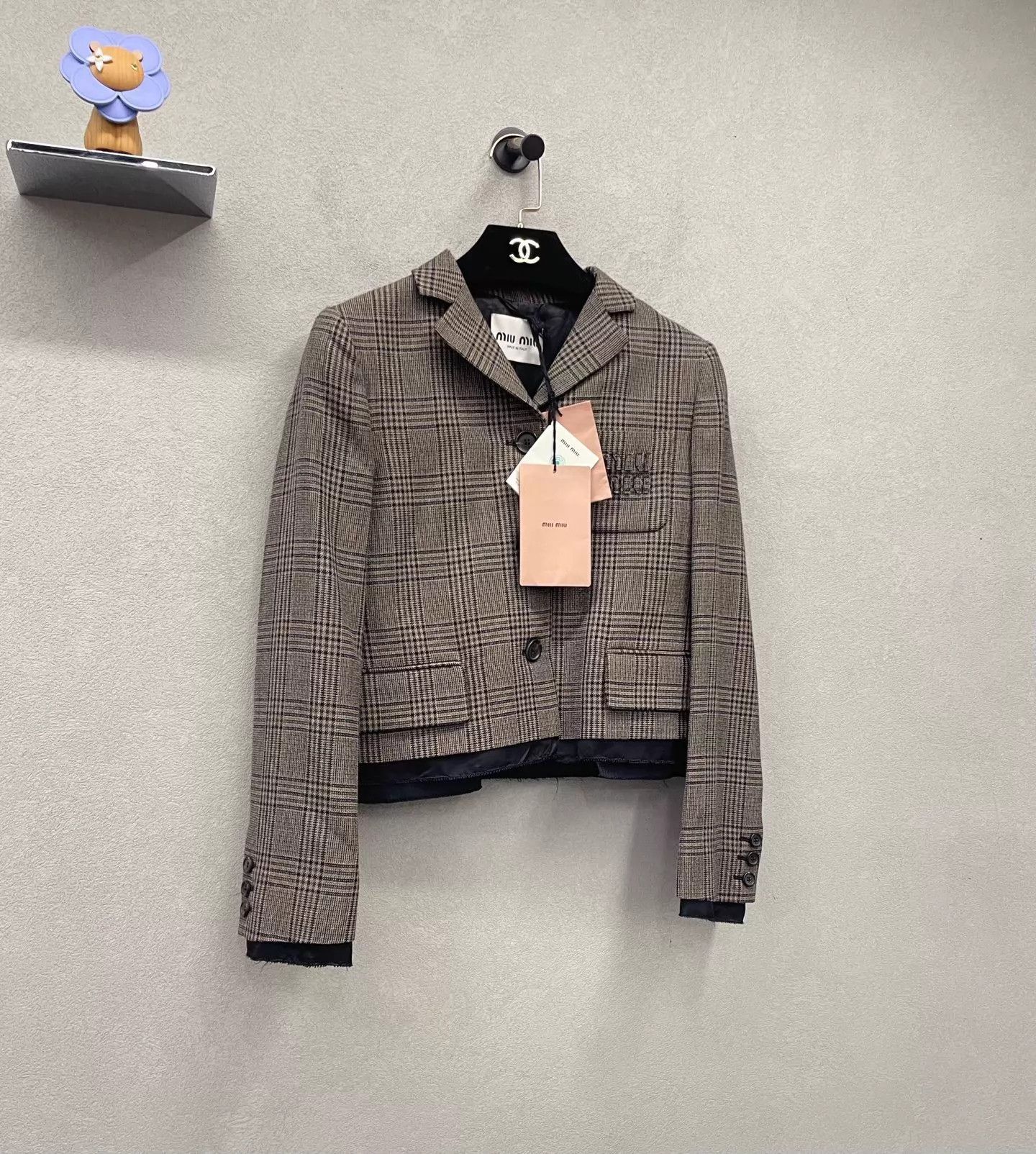 Miu Miu MIU MIU vintage brown check sweet & cool jacket Size XS / US 0-2 / IT 36-38 - 2 Thumbnail