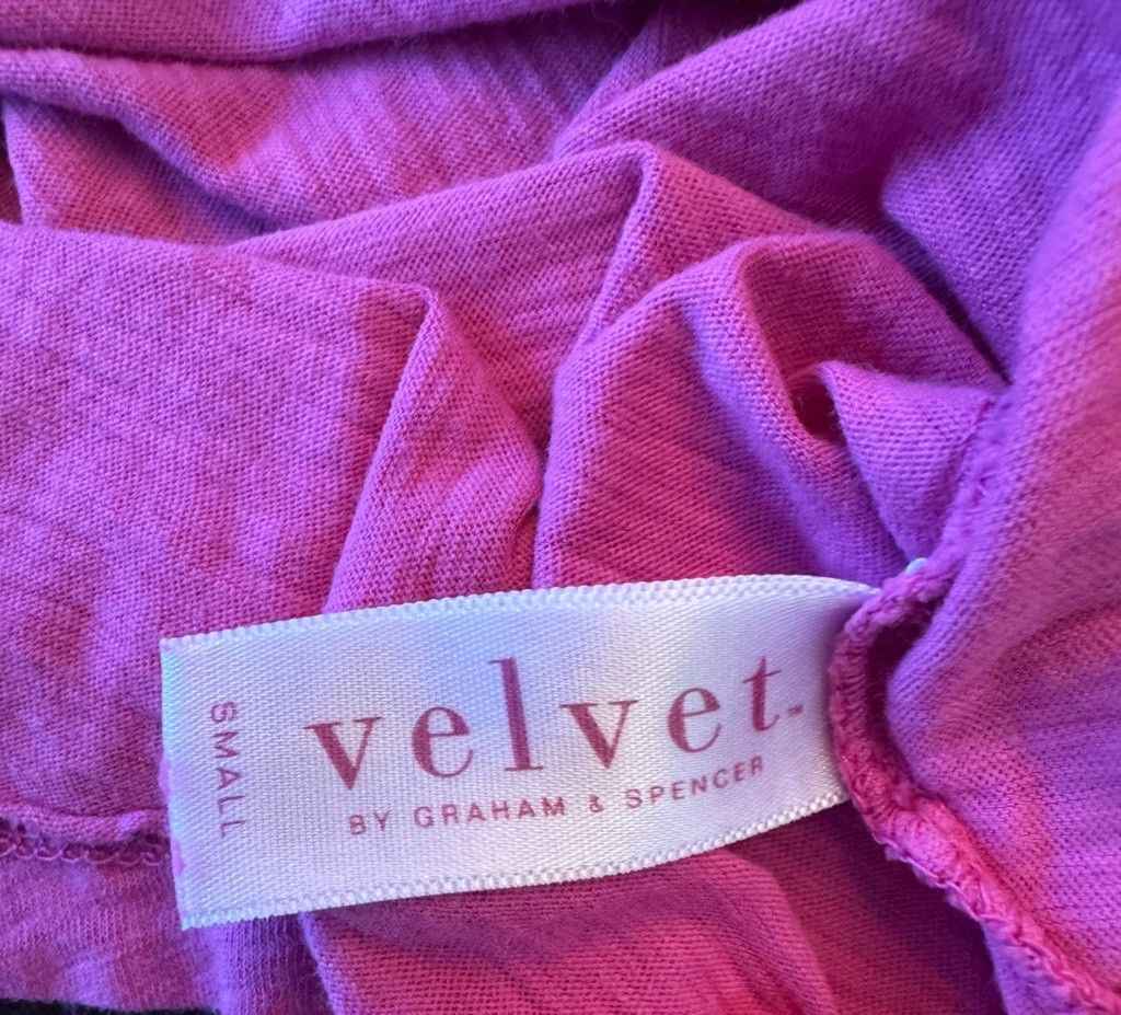 Velvet Velvet by Graham & Spencer Lilith Slub T, Fuchsia, Small NWT Size S / US 4 / IT 40 - 6 Thumbnail