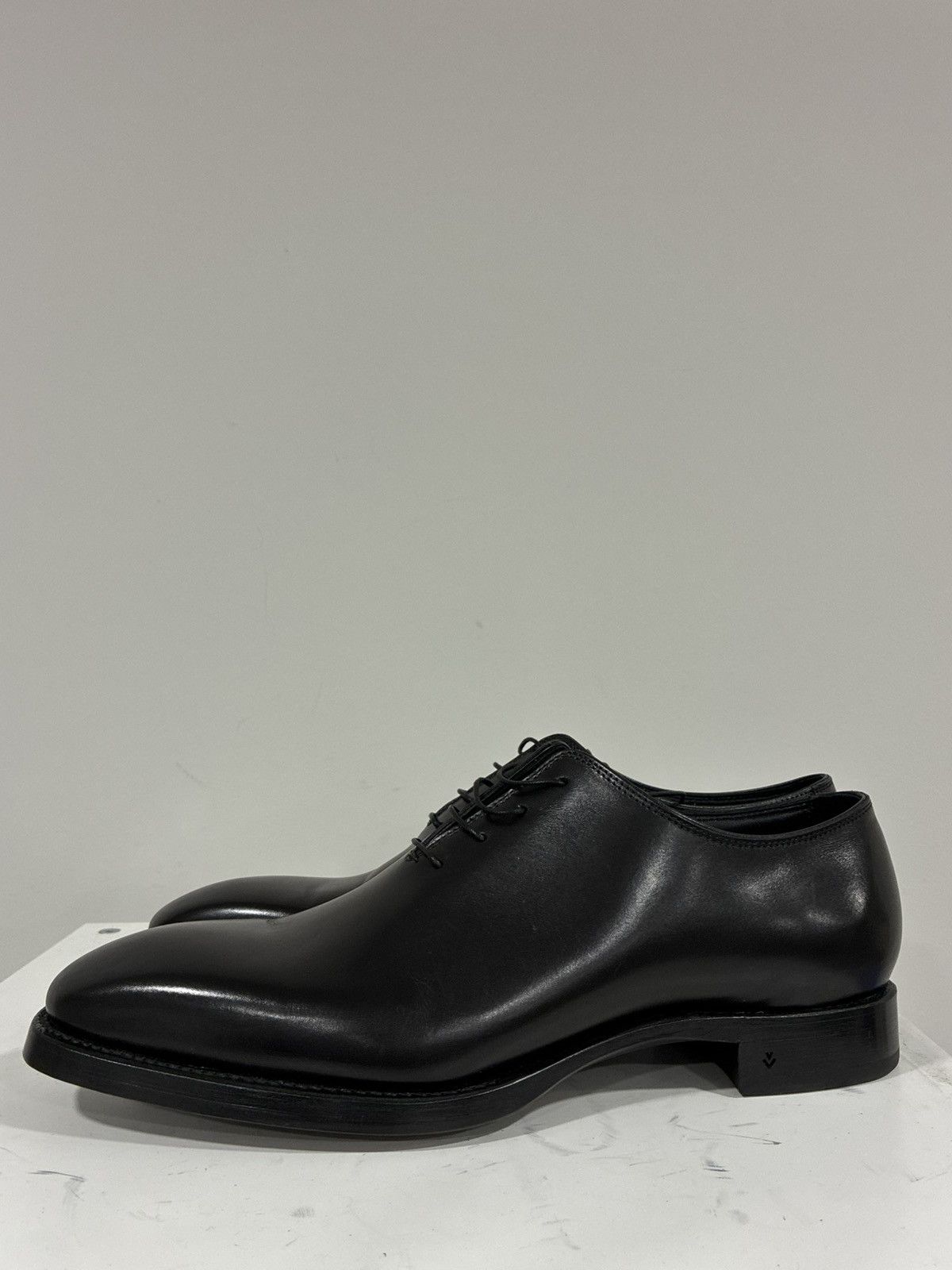 John Varvatos Regent Black Leather Oxford Size 11.5 Size US 11.5 / EU 44-45 - 8 Thumbnail