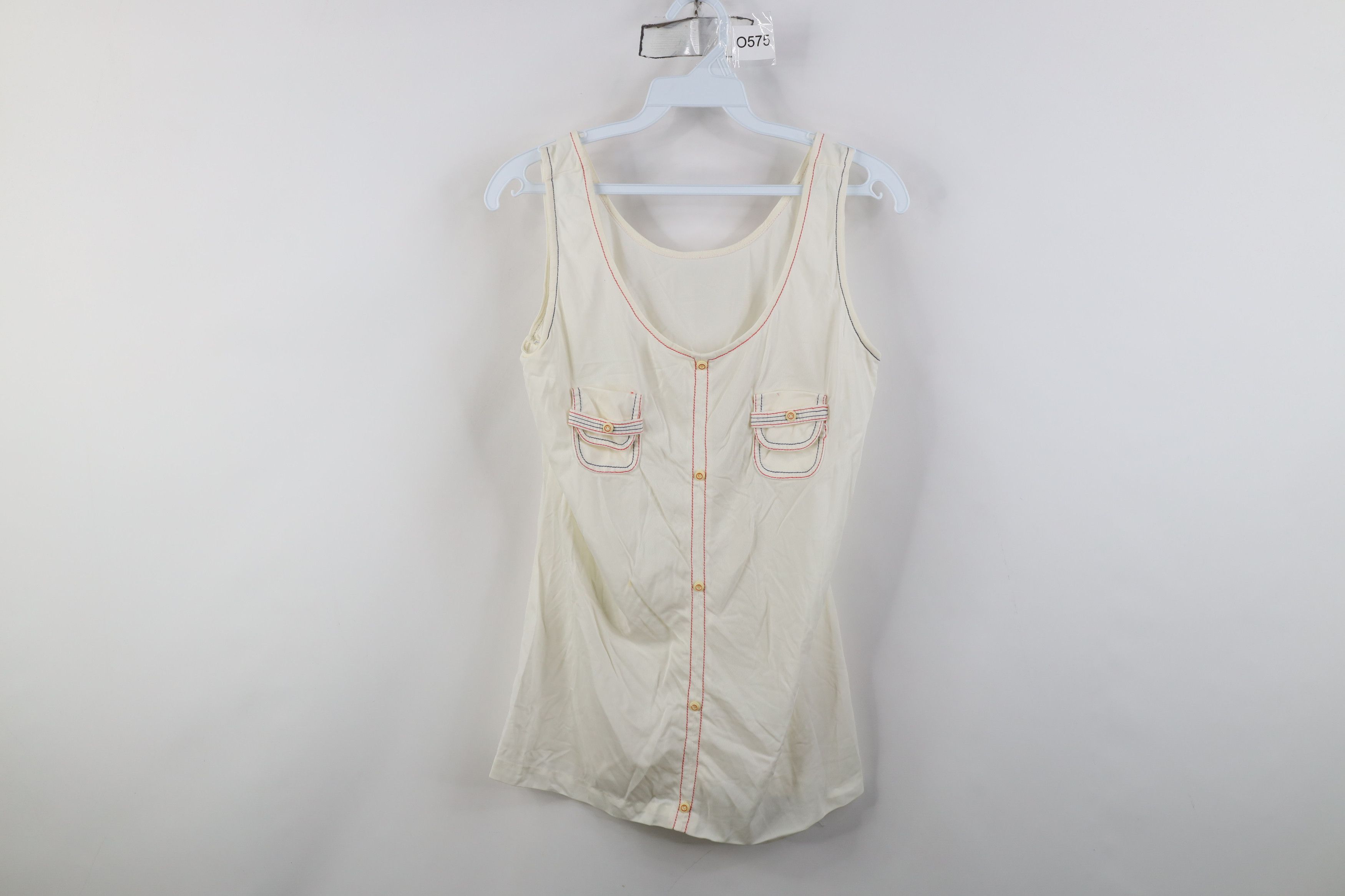 Vintage Vintage 60s 70s Streetwear Double Pocket Tank Top T-Shirt Size M / US 6-8 / IT 42-44 - 1 Thumbnail