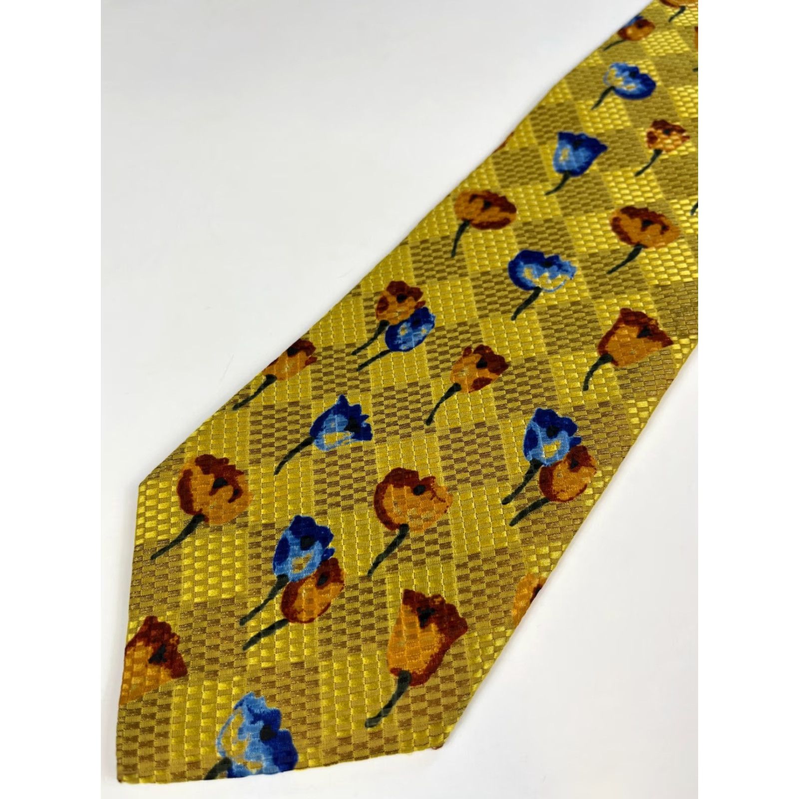 Ermenegildo Zegna VINTAGE Ermenegildo Zegna Mens Luxury Silk Tie Floral Tulips Made in Italy Size ONE SIZE - 4 Thumbnail