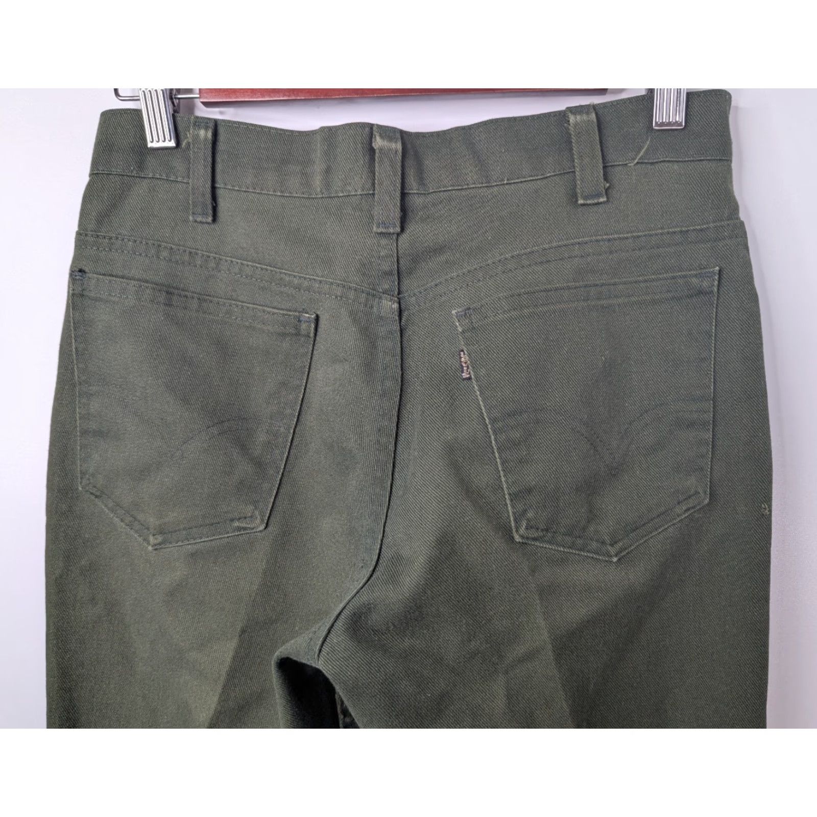 Levi's Vintage Levi's 517 Sta-Prest Men’s Pants 29x30 Green Chino 70s Talon Distressed Size US 29 - 7 Thumbnail