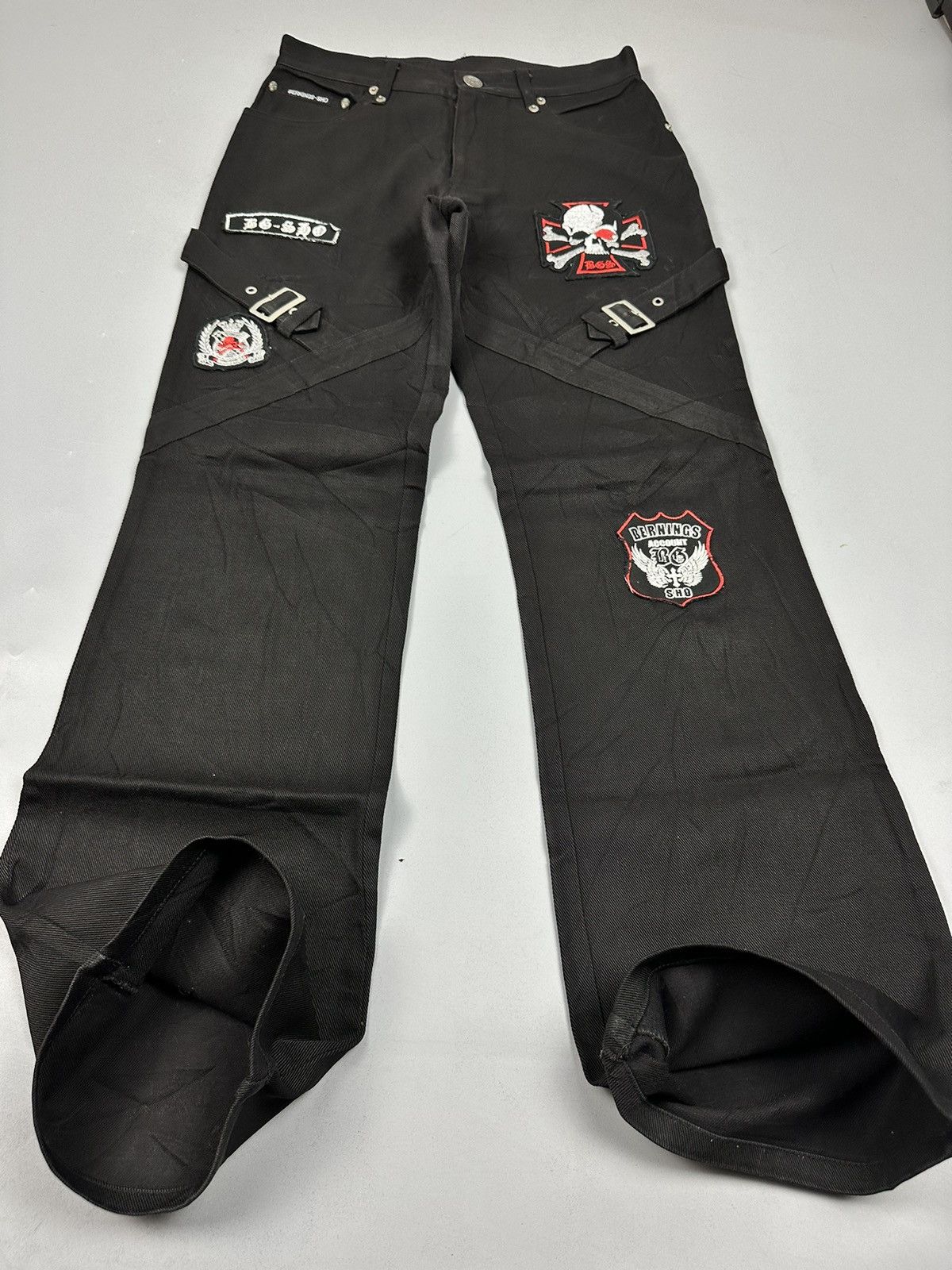 Seditionaries Vintage Bernings-Sho Punk Bondage Flared Denim Size US 29 - 4 Thumbnail